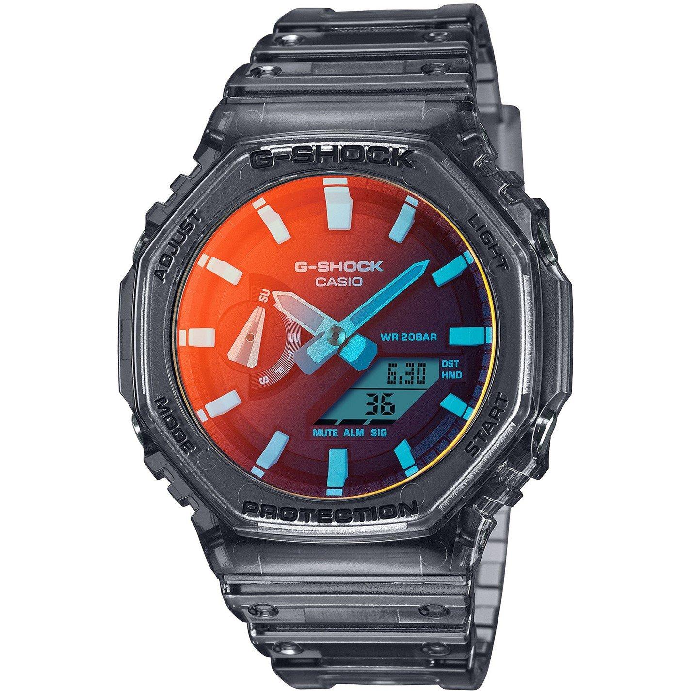 G Shock Lifestyle GA-2100 Beach Time Lapse Grey Octagon Quartz