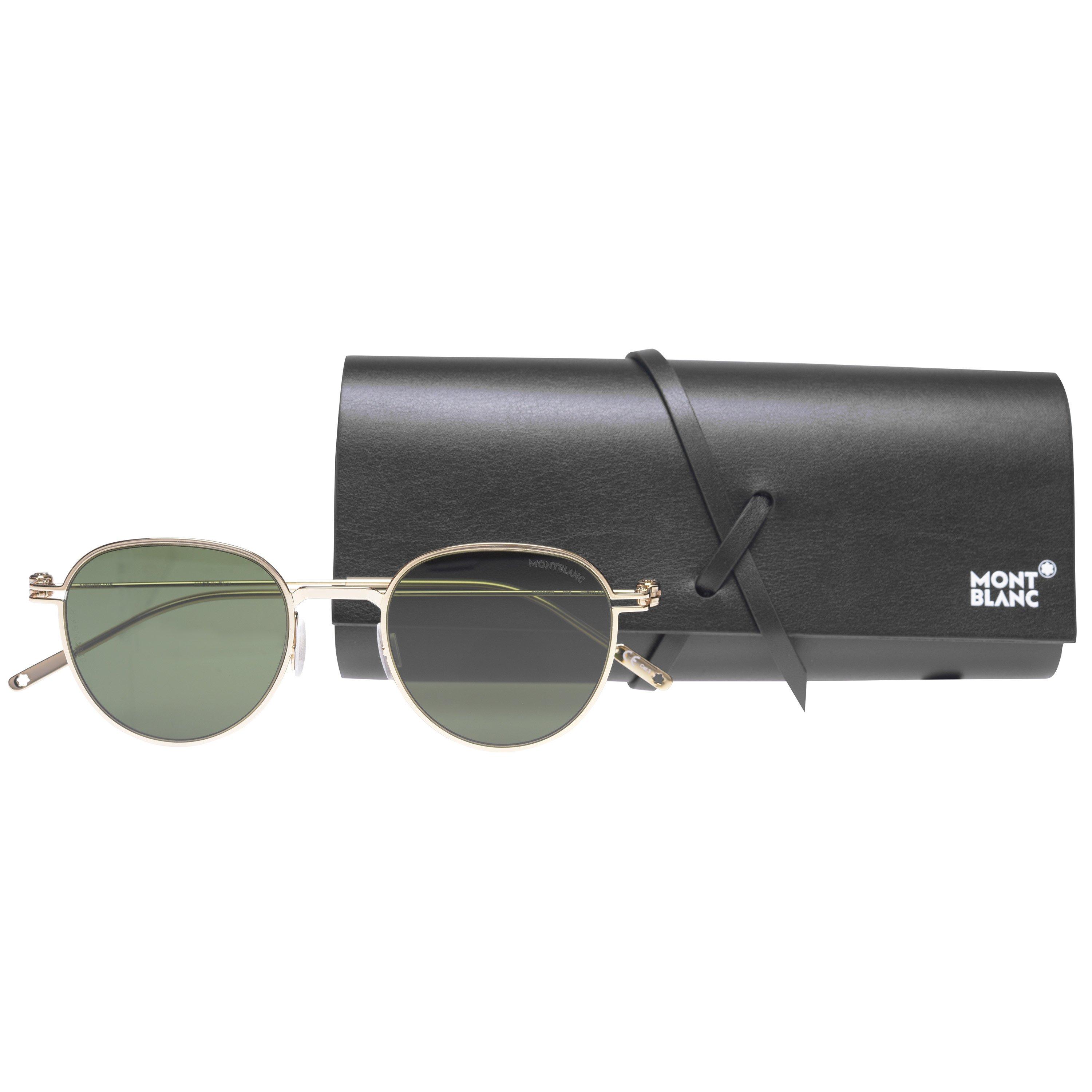 Gold/Green - Montblanc - Sunglasses Mb0002s - 4