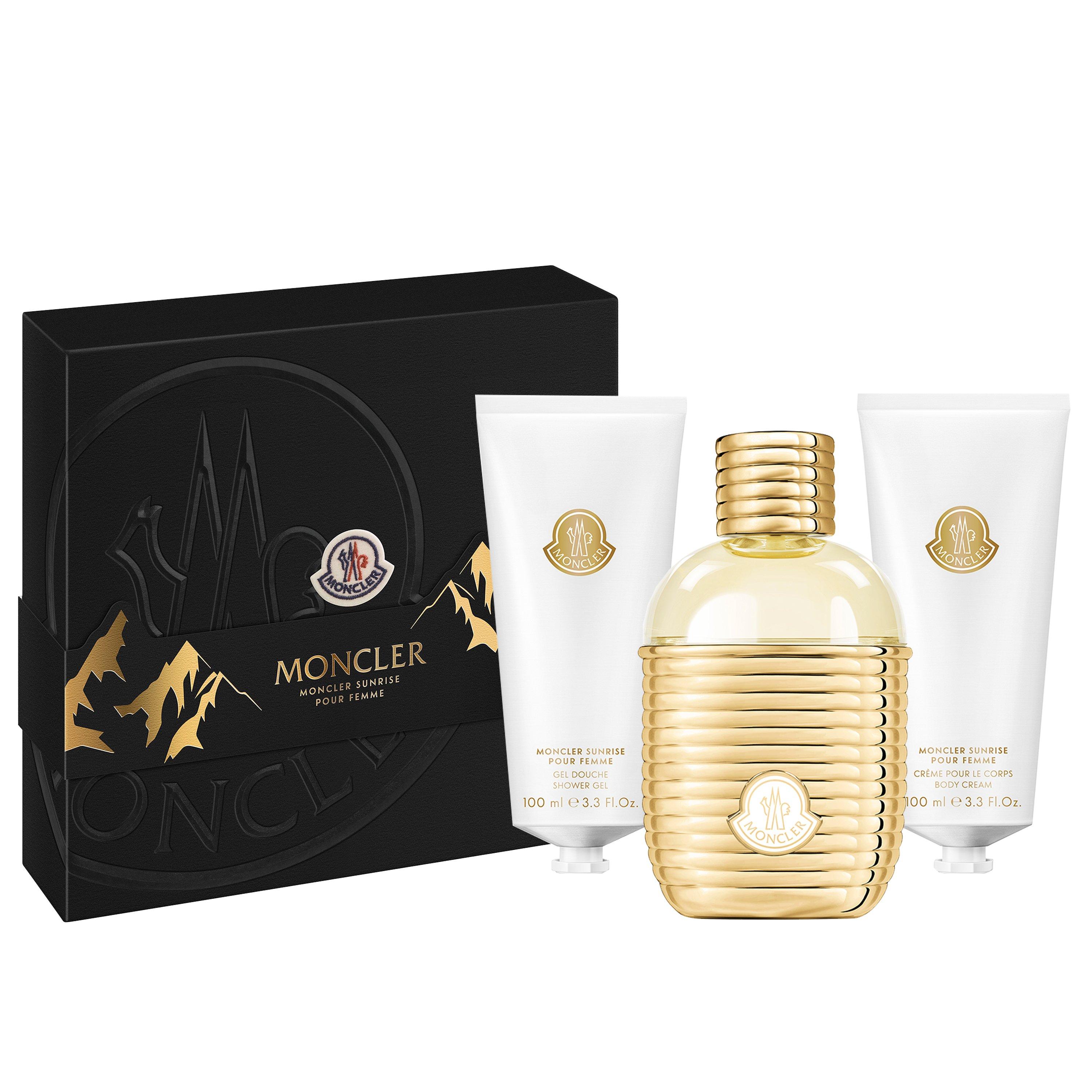White - Moncler - Sunrise Pour Femme Gift Set: Eau de Parfum 100ml + Body Lotion 100ml + Shower Gel 100ml - 1