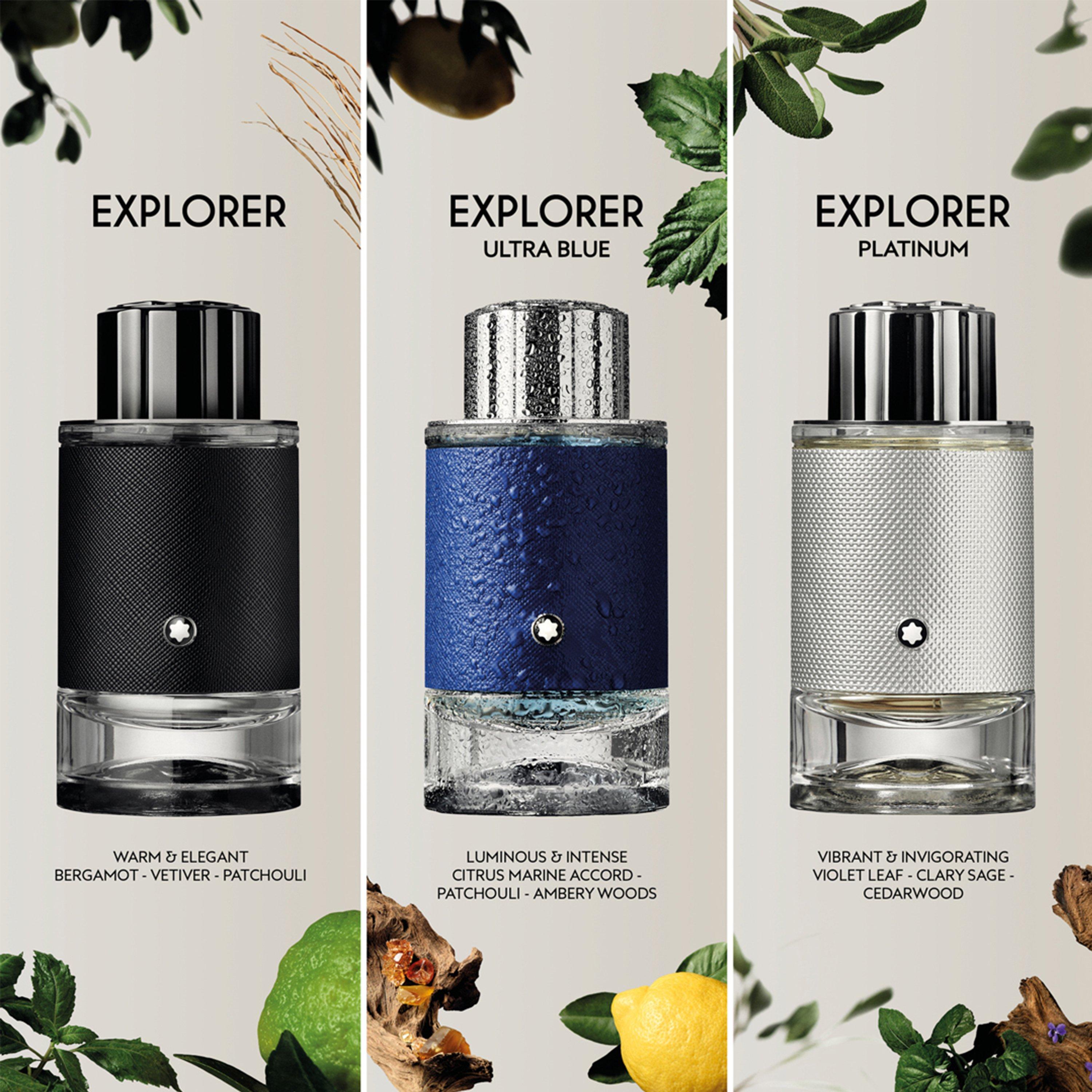 White - Montblanc - Explorer Gift Set: Eau de Parfum 60ml + Shower Gel 100ml Plastic Free - 5