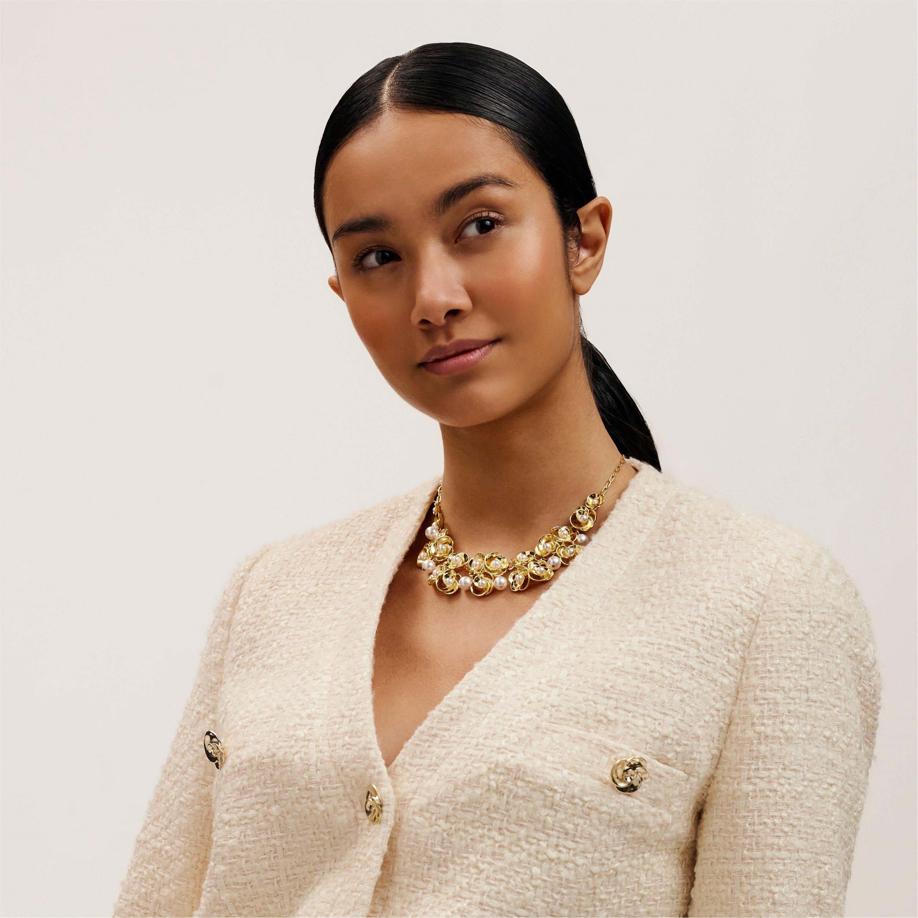 Gold/Perle - Ted Baker - Women's Flores Statement Necklace - 4