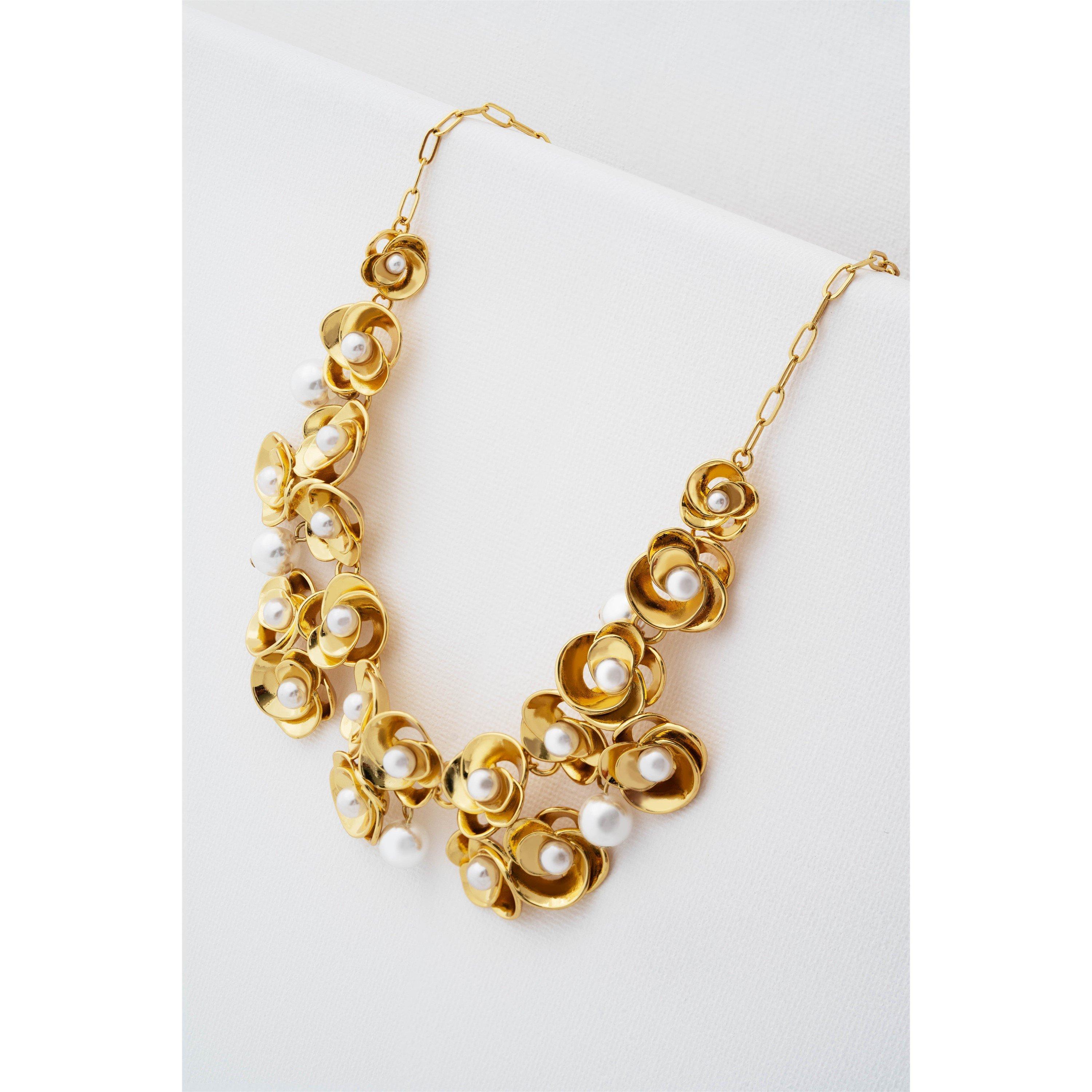 Gold/Perle - Ted Baker - Women's Flores Statement Necklace - 5