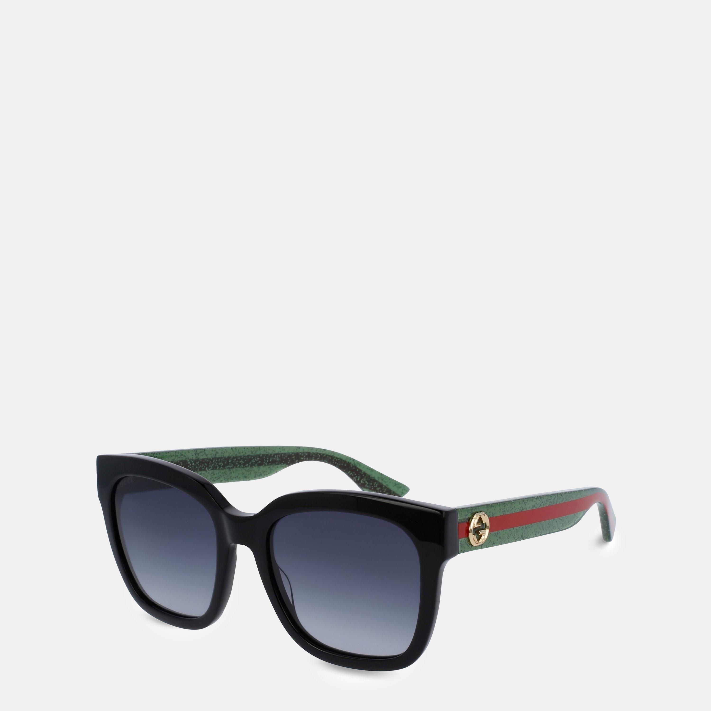 Black - Gucci - Women's Interlocking G Sunglasses - 1