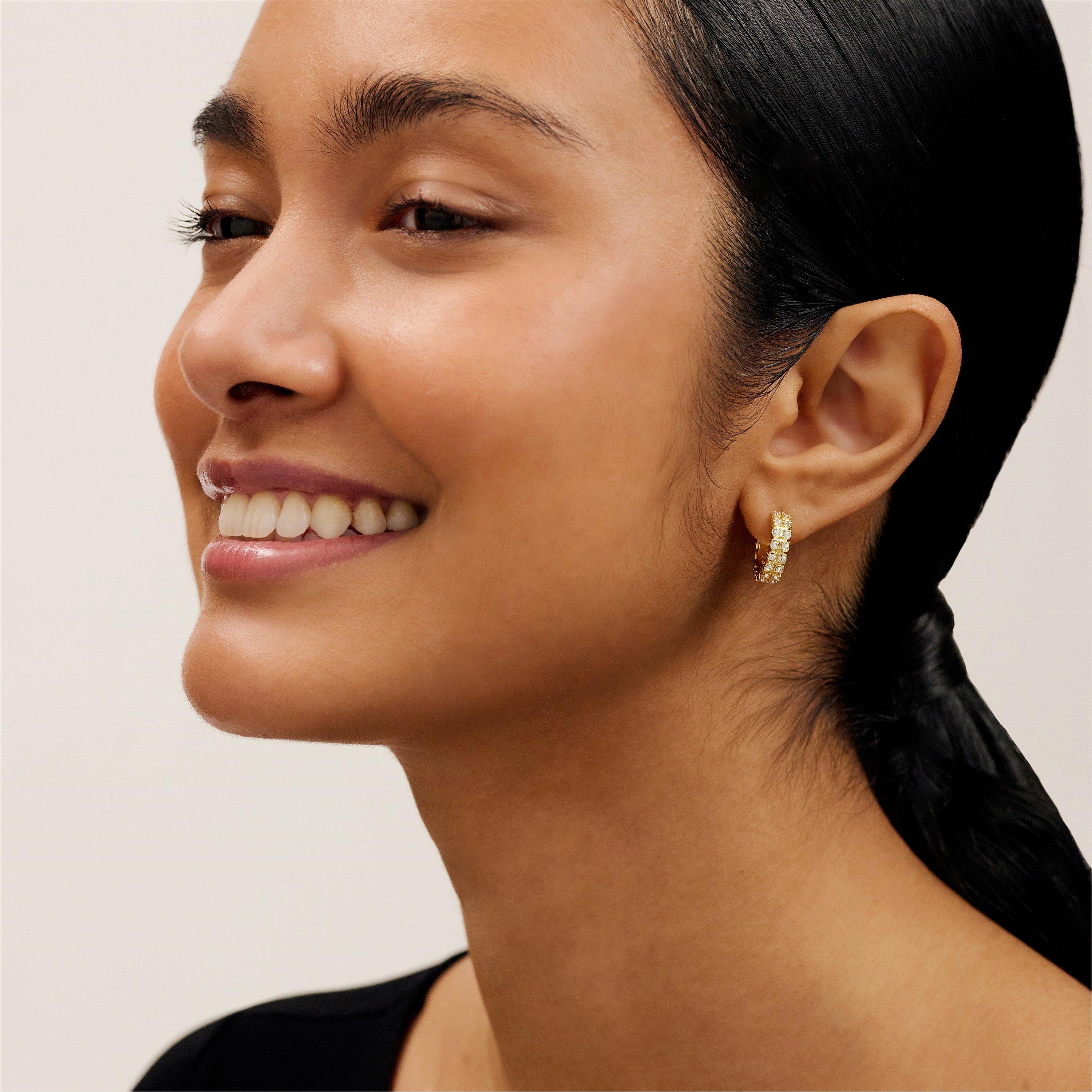 Oro/Cristal - Ted Baker - Women's Mellrie Hoop Earrings - 5