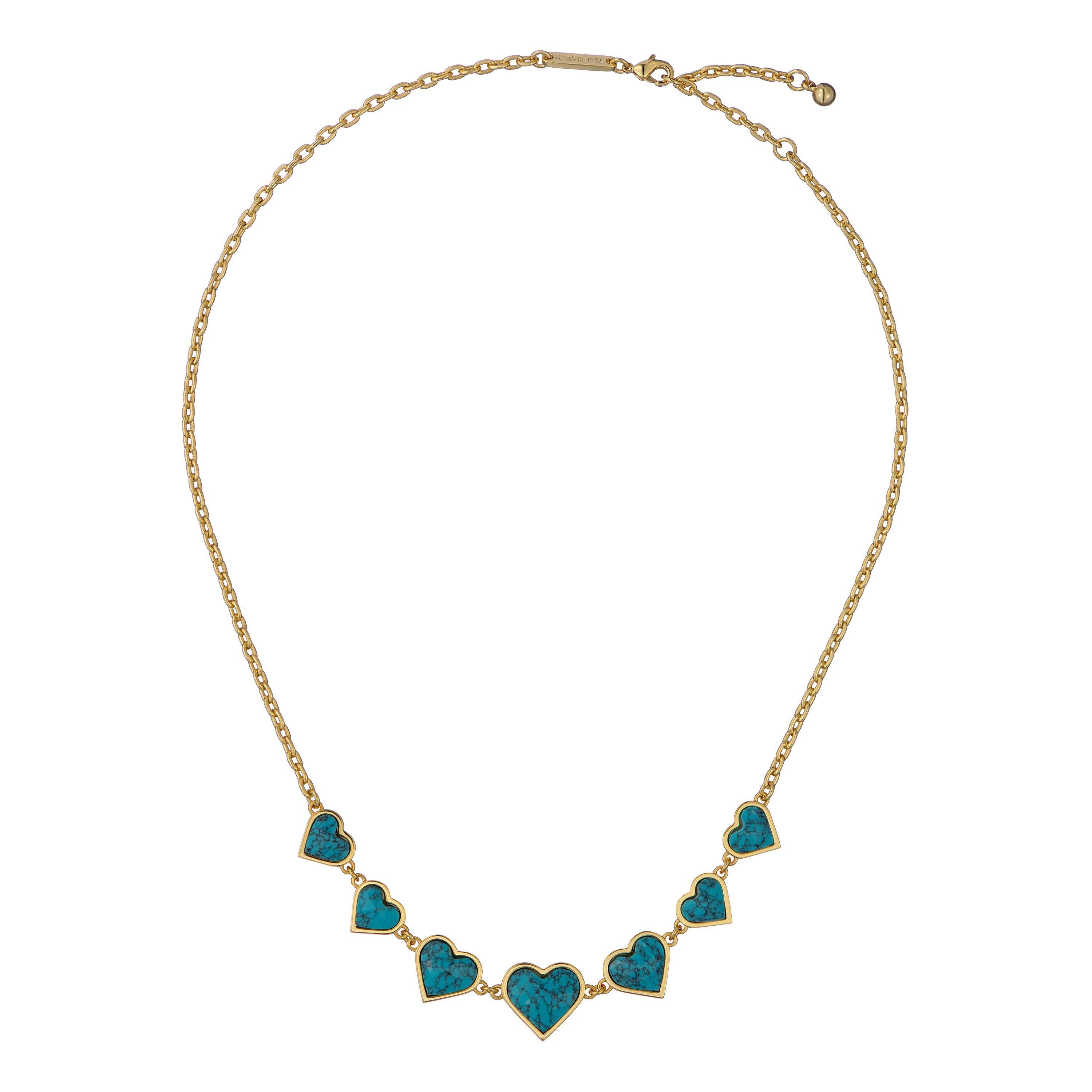 Gold/Turq - Ted Baker - Women's Farah Chain Necklaces - 1