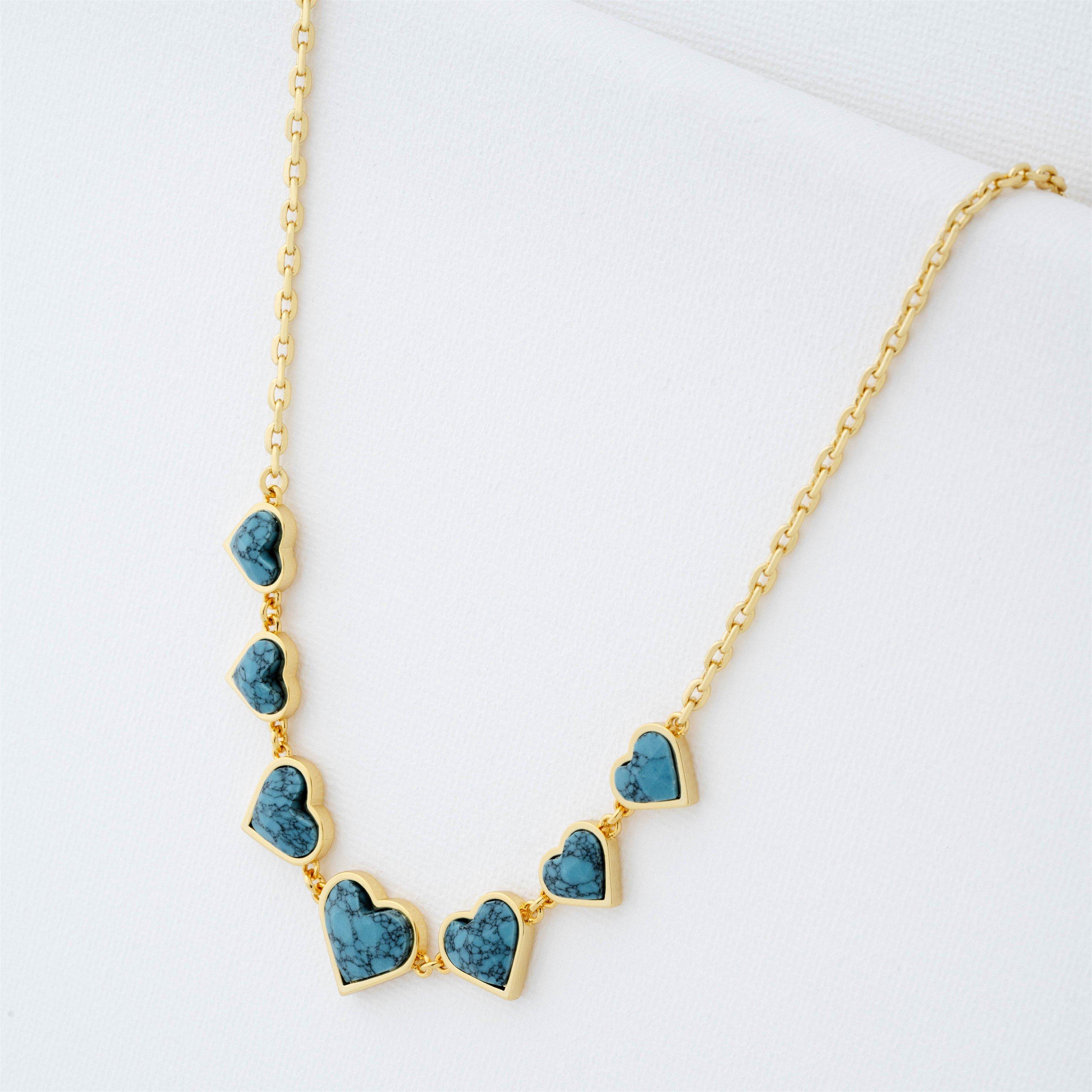 Gold/Turq - Ted Baker - Women's Farah Chain Necklaces - 5