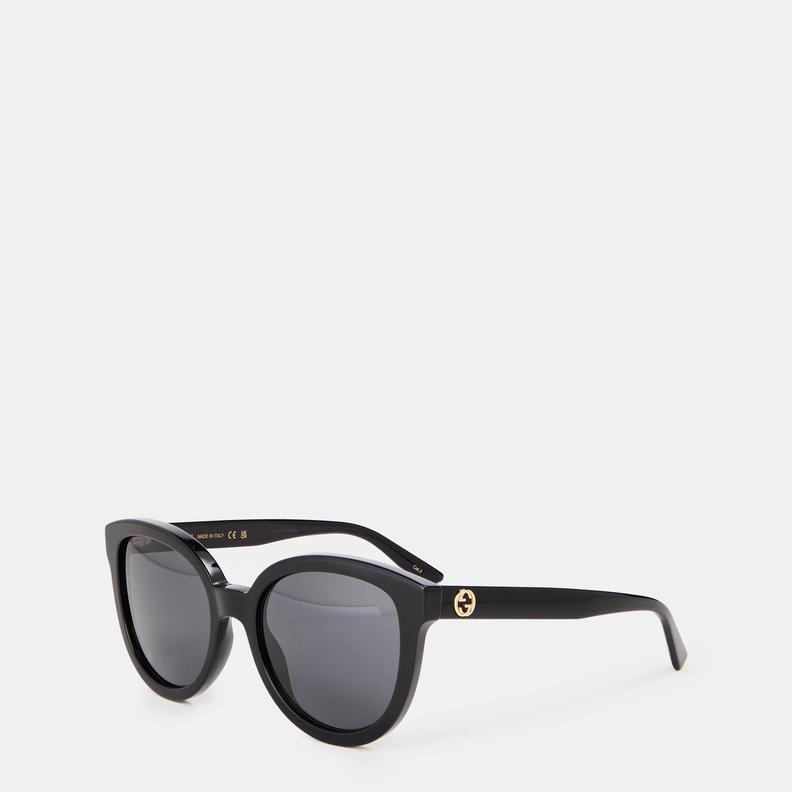 Black - Gucci - Oval Sunglasses - 1