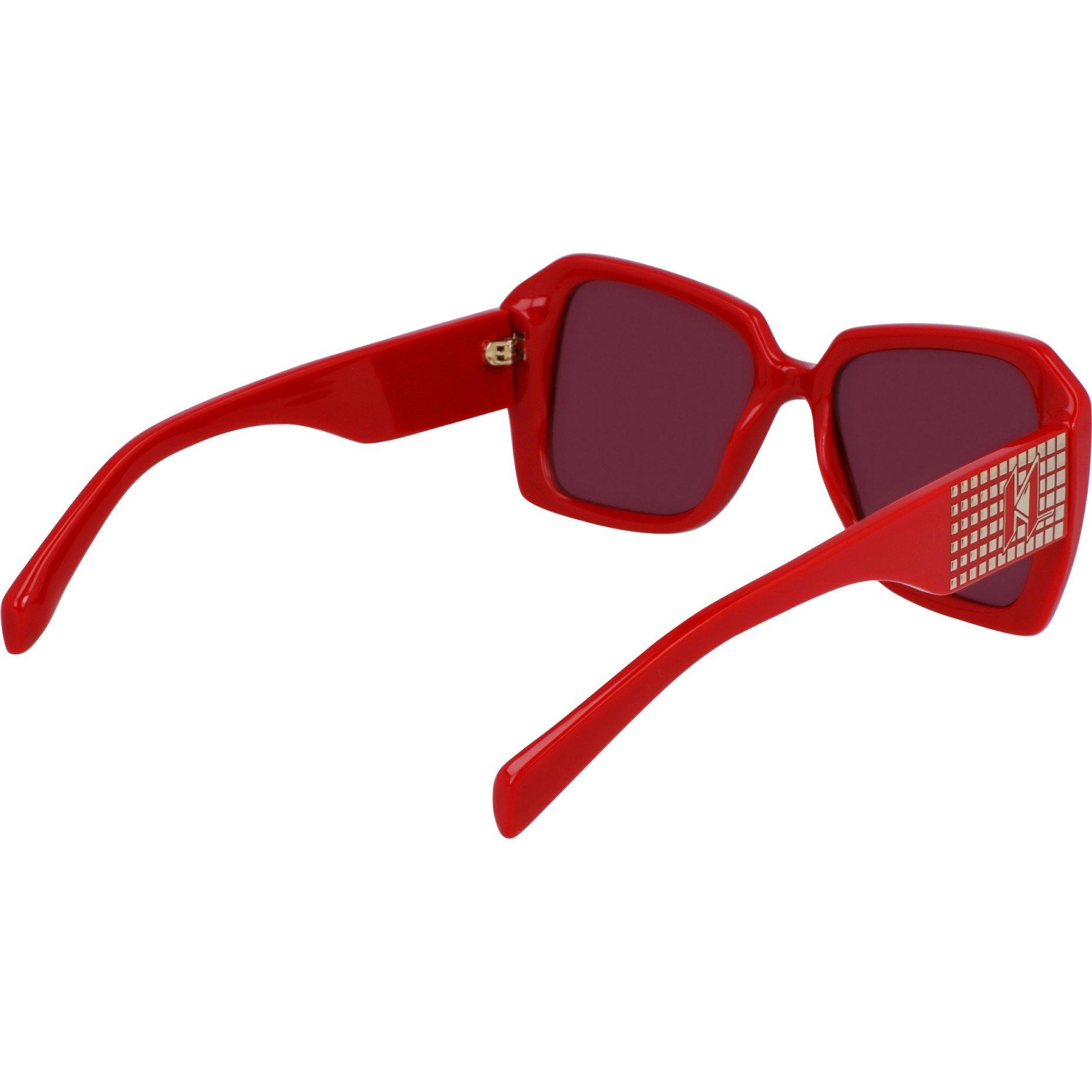 Red - Karl Lagerfeld - Rectangle Sunglasses - 7