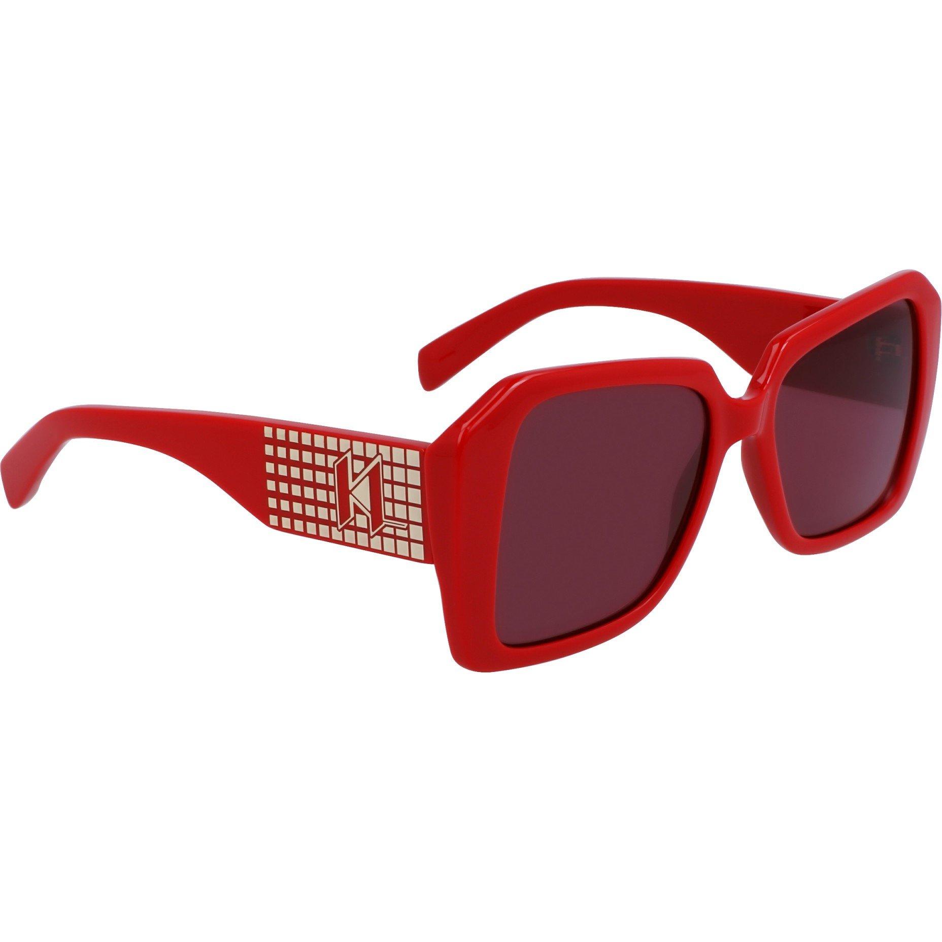 Red - Karl Lagerfeld - Rectangle Sunglasses - 9