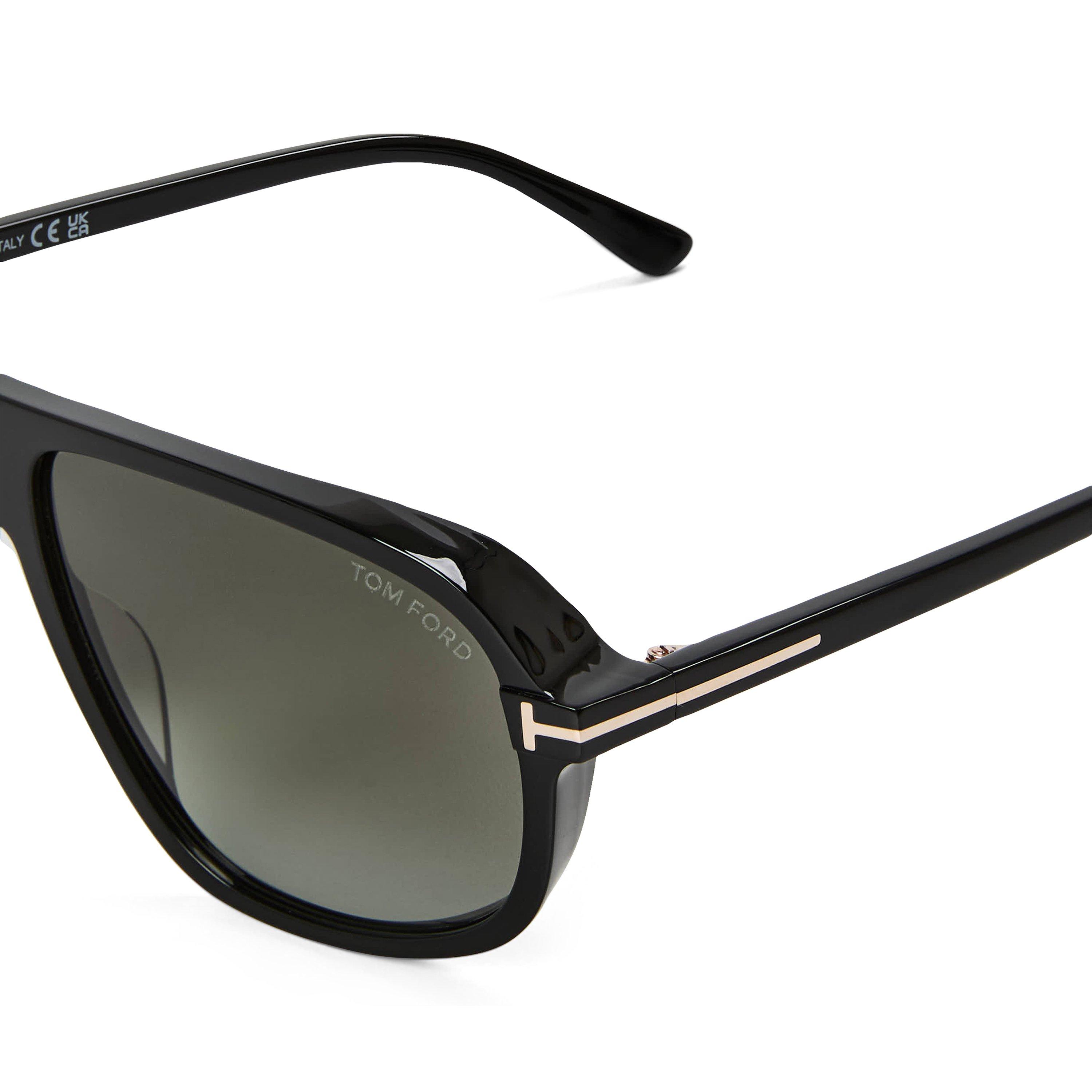 Shiny Black - Tom Ford - Women's Aviator Sunglasses - 3