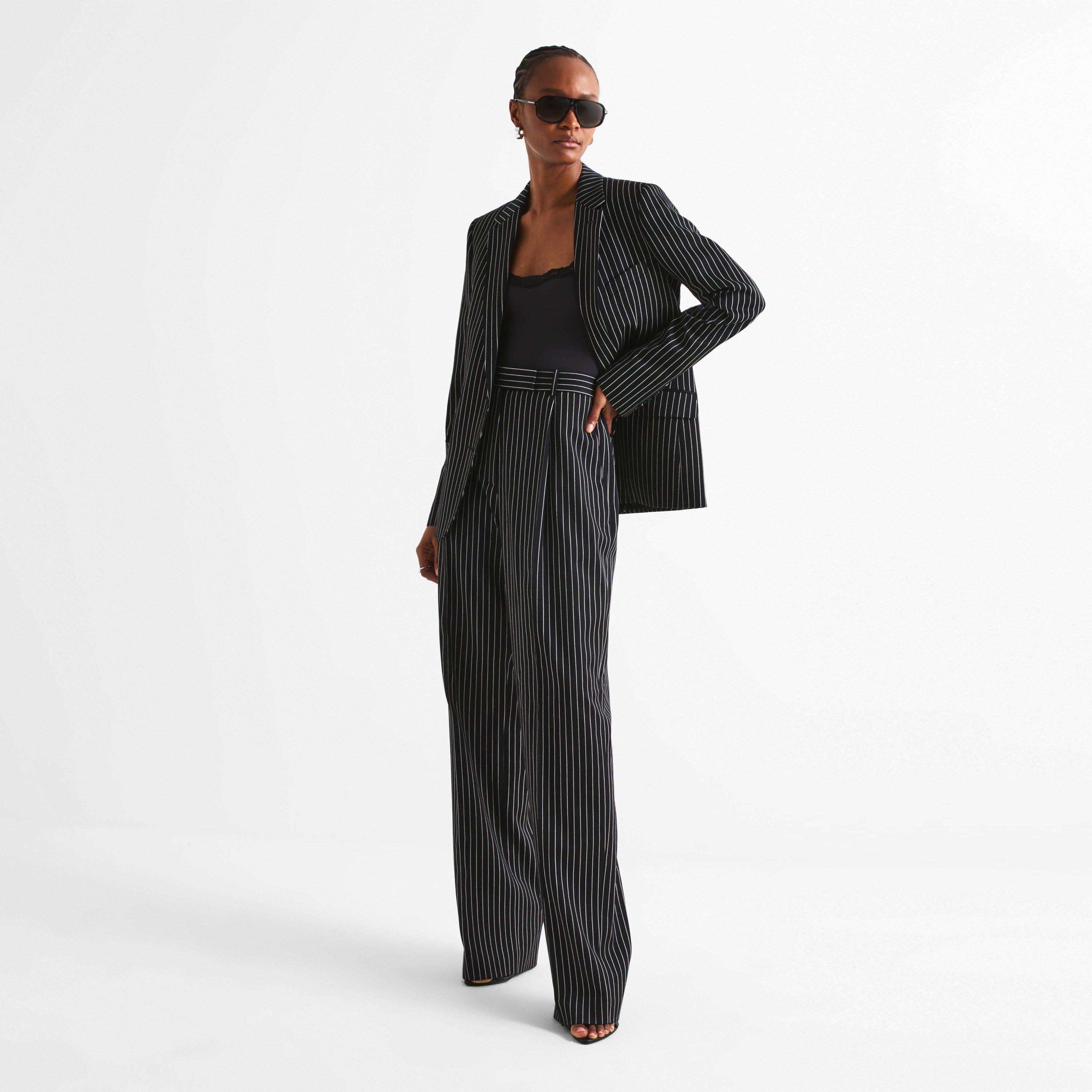 Shiny Black - Tom Ford - Women's Aviator Sunglasses - 5