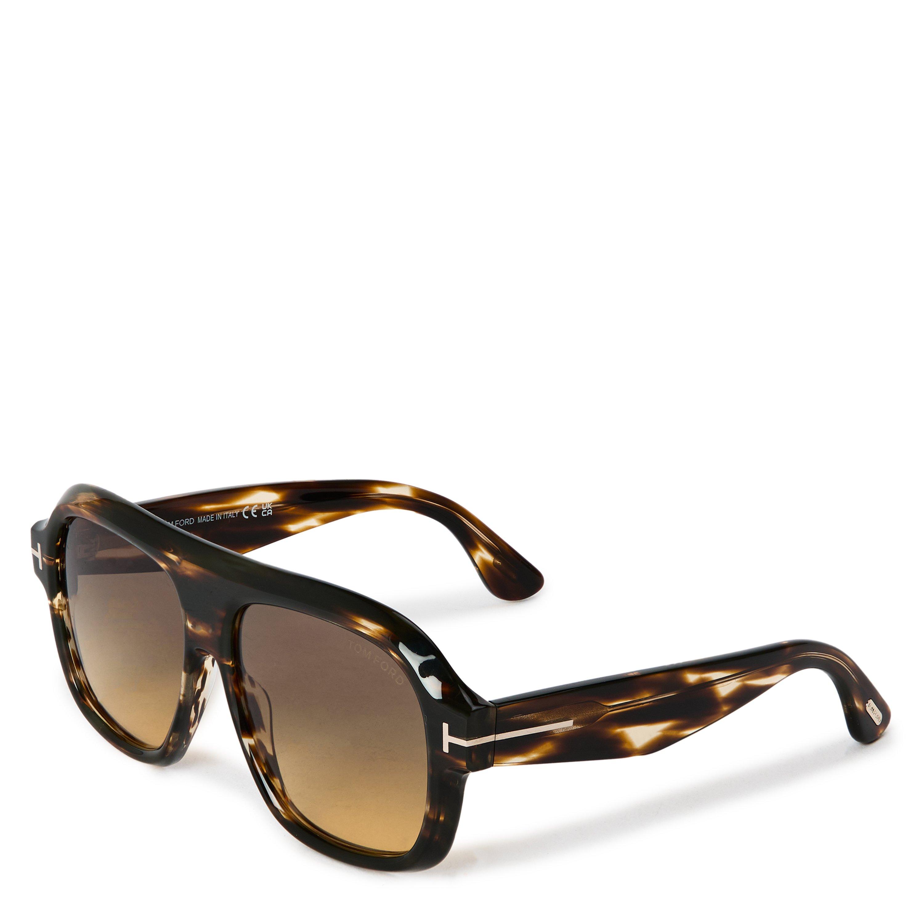 Coloured Havana - Tom Ford - Women's Aviator Sunglasses - 1