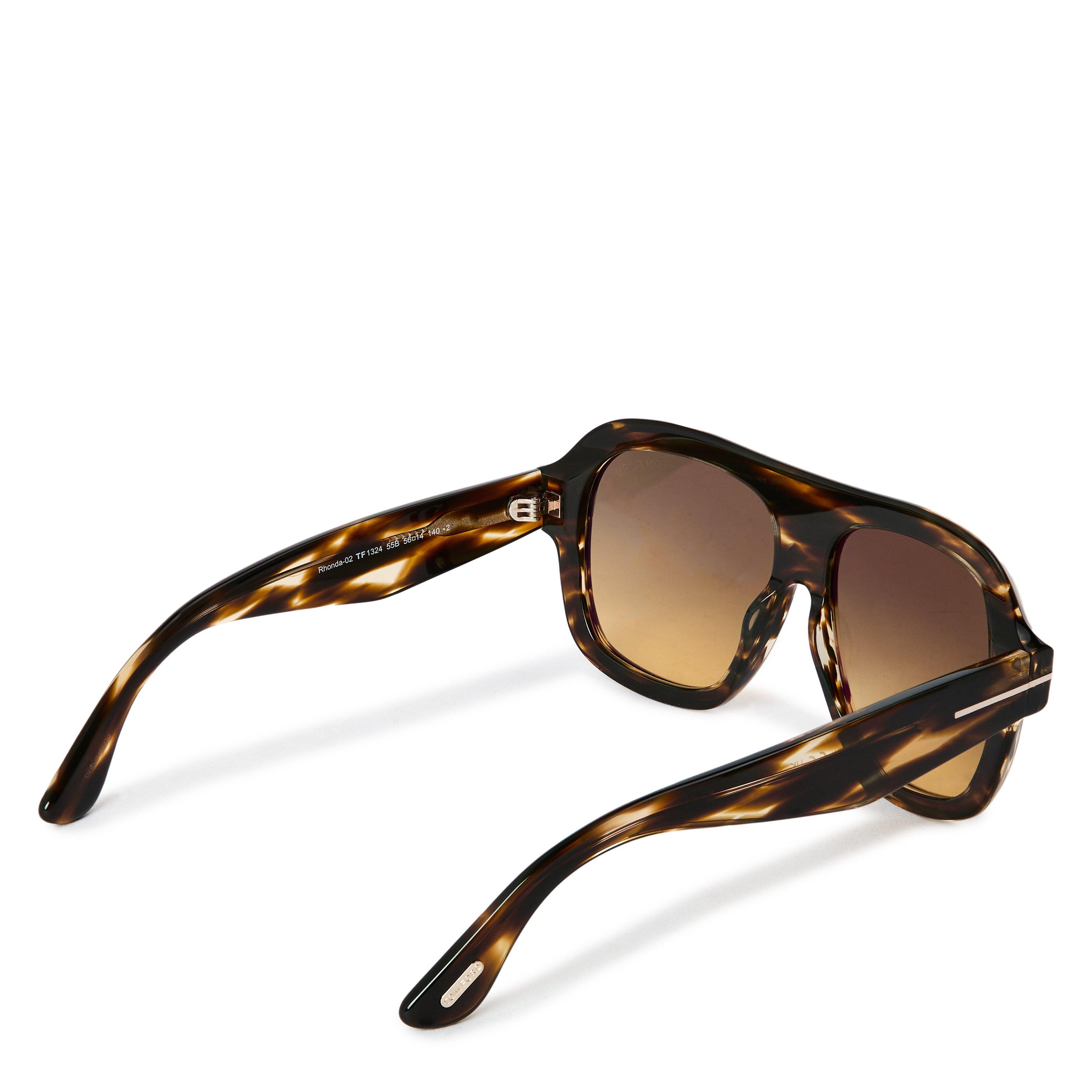 Coloured Havana - Tom Ford - Women's Aviator Sunglasses - 2