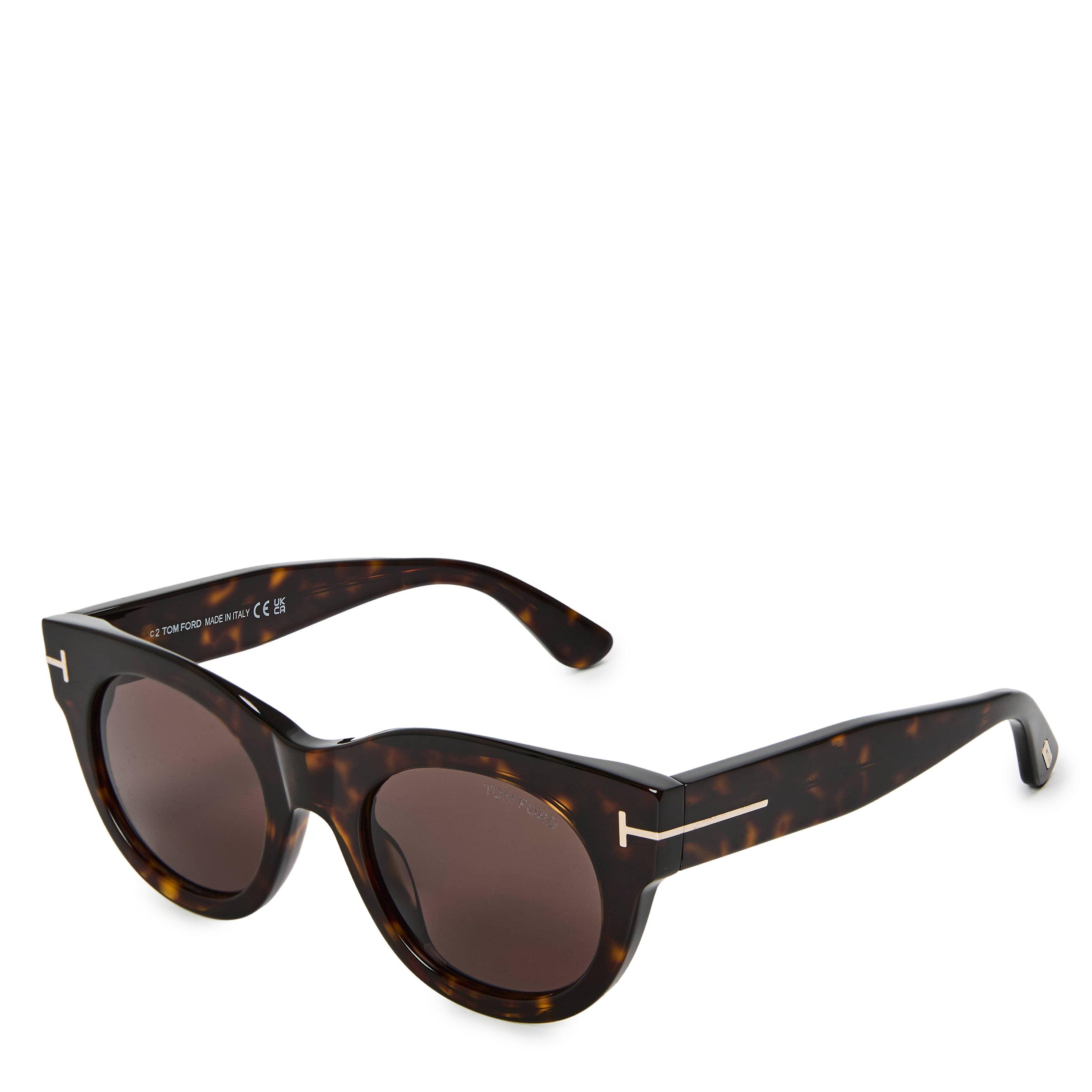 Tom Ford Women's Round Sunglasses - Dark Havana