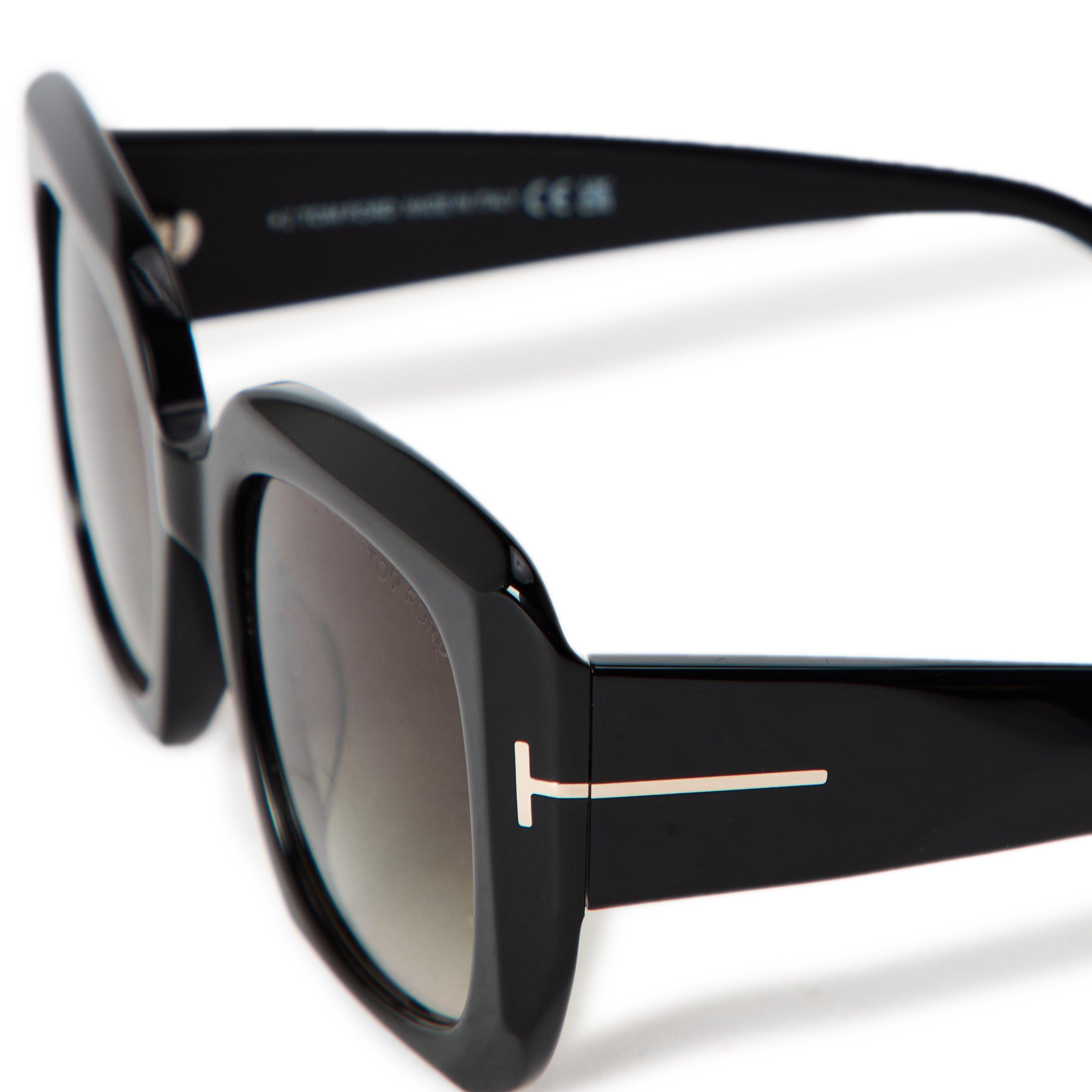Shiny Black - Tom Ford - Women's Square Sunglasses - 3