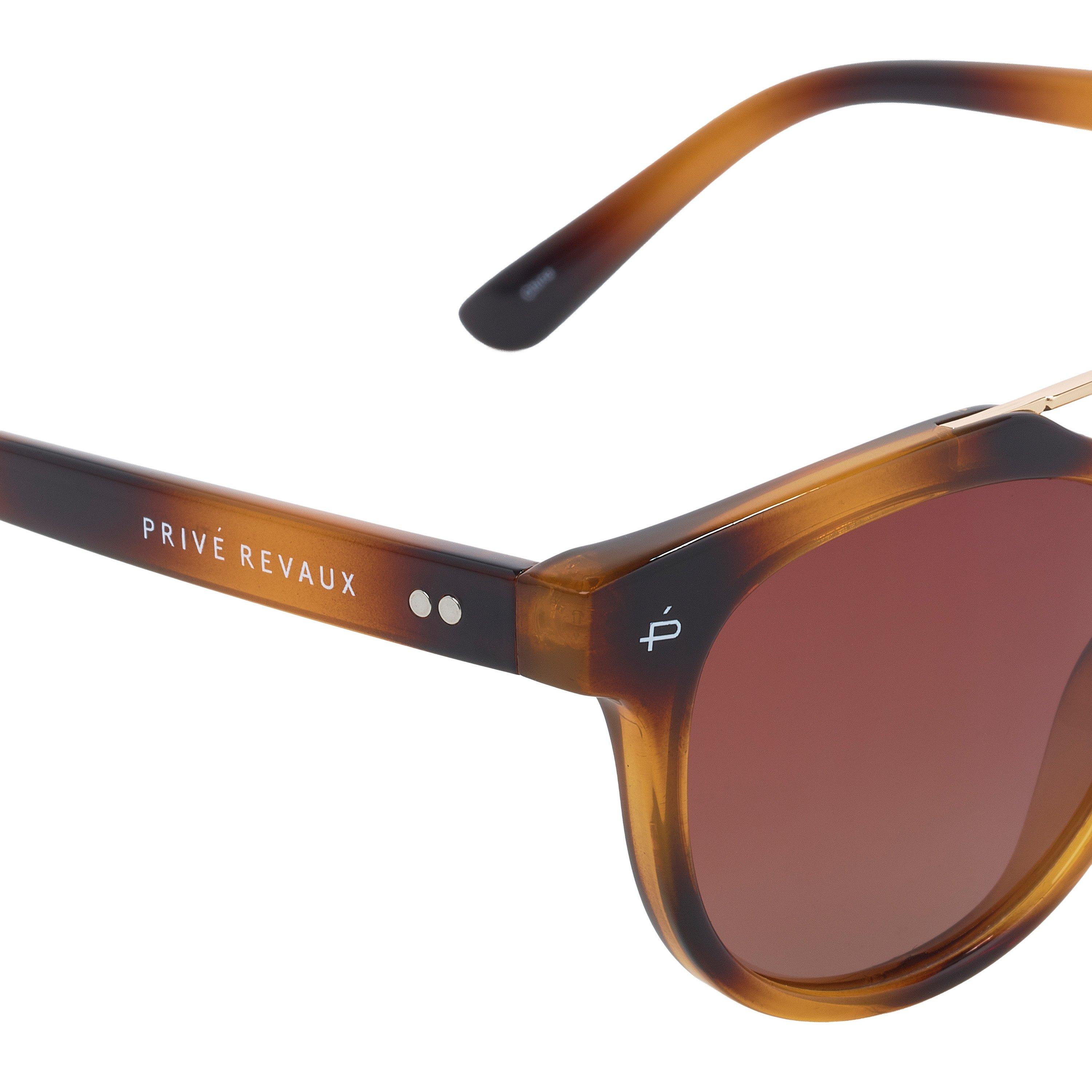 Brown - Prive Revaux - Unisex The Churchill Aviator Sunglasses - 3
