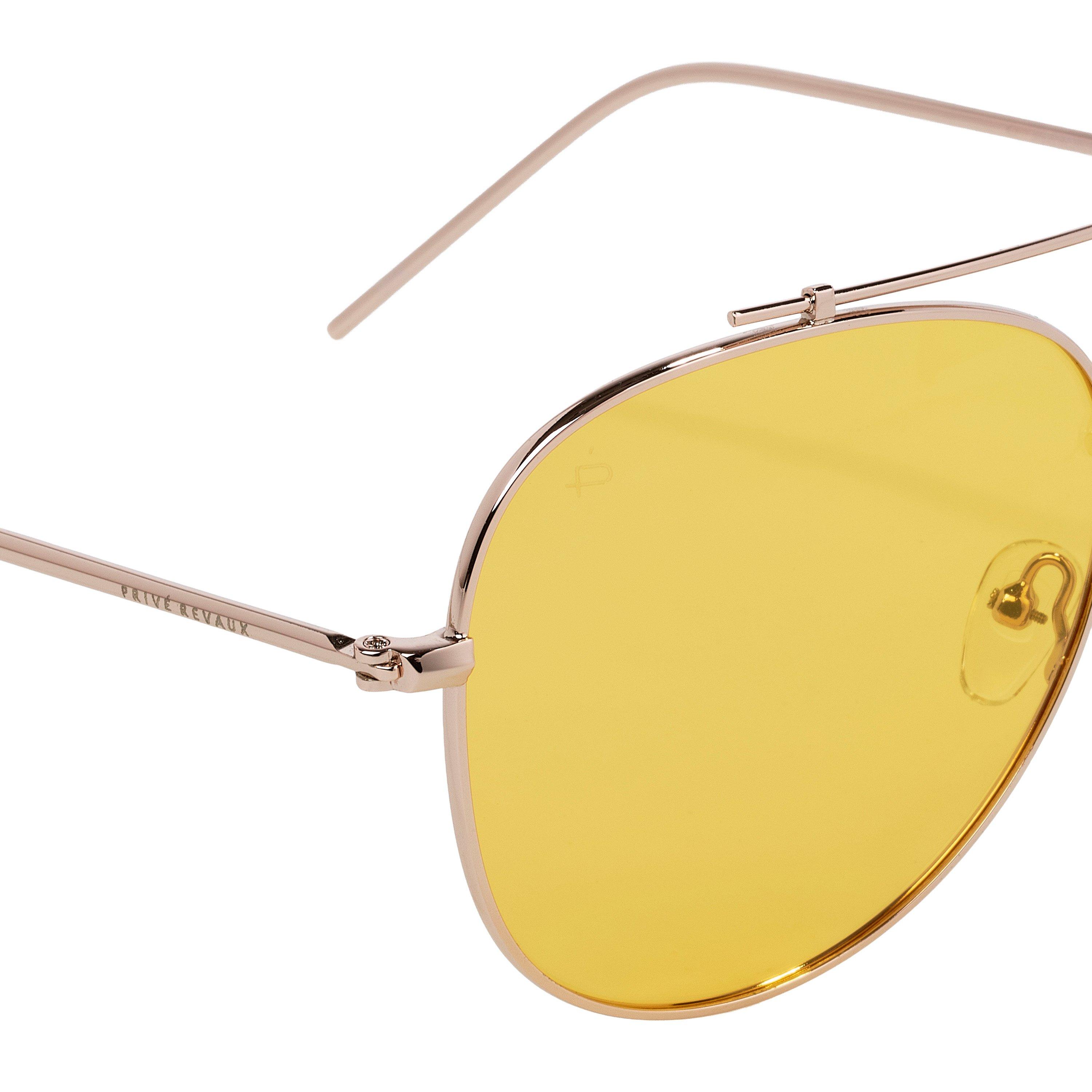 Yellow - Prive Revaux - Adults Einstein Clubmaster Sunglasses - 3