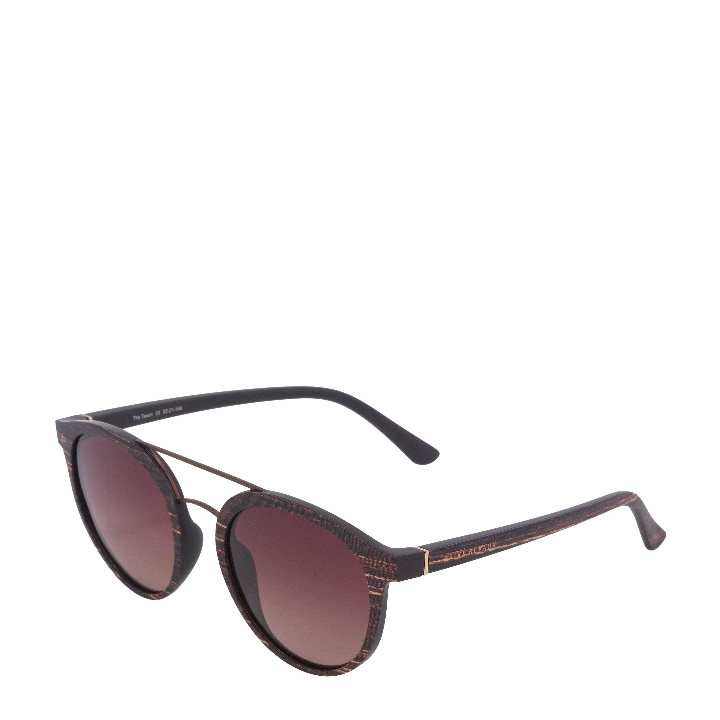 Prive Revaux  Adults The Texan Aviator Sunglasses - Brown