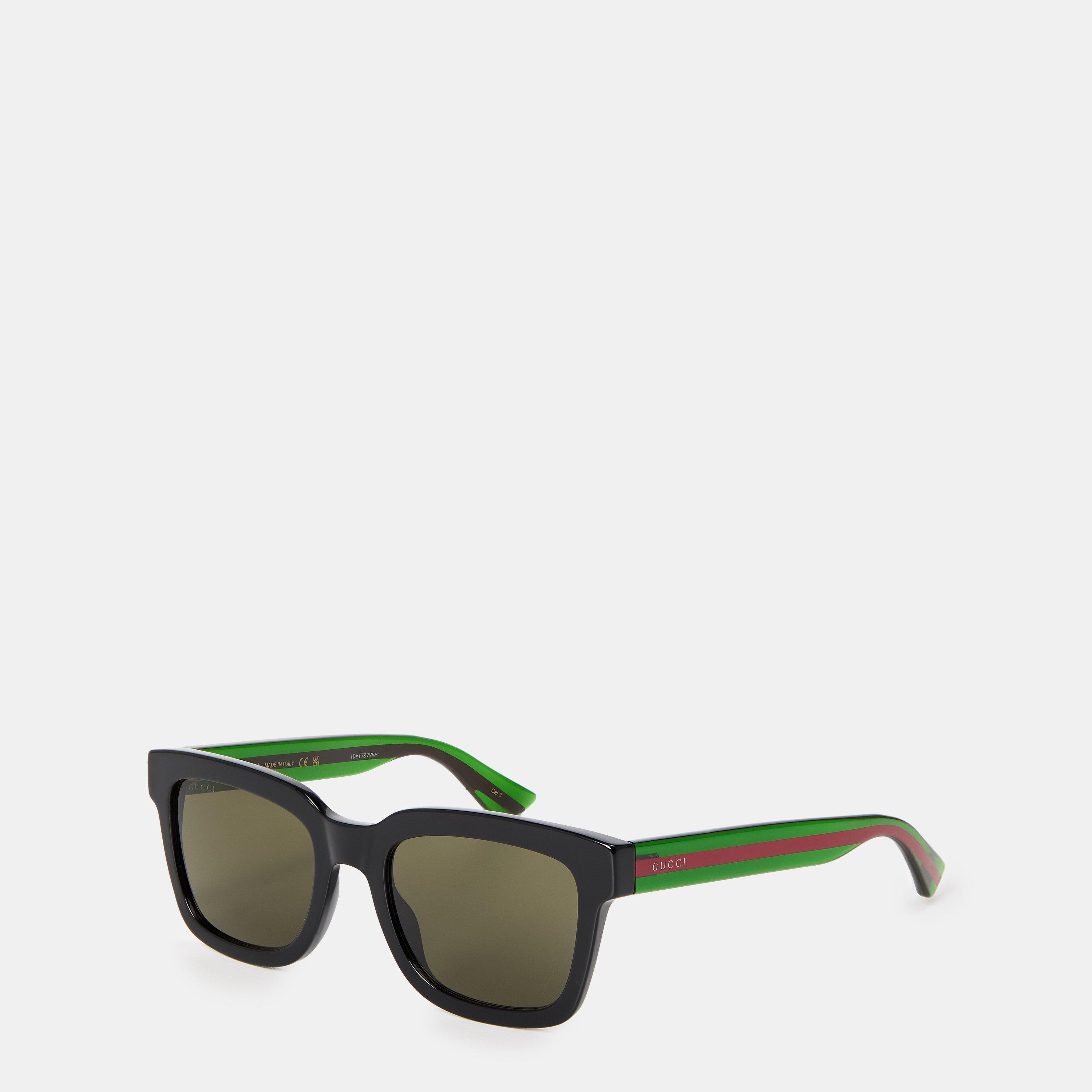 Gucci Men's Square Logo Sunglasses - Black