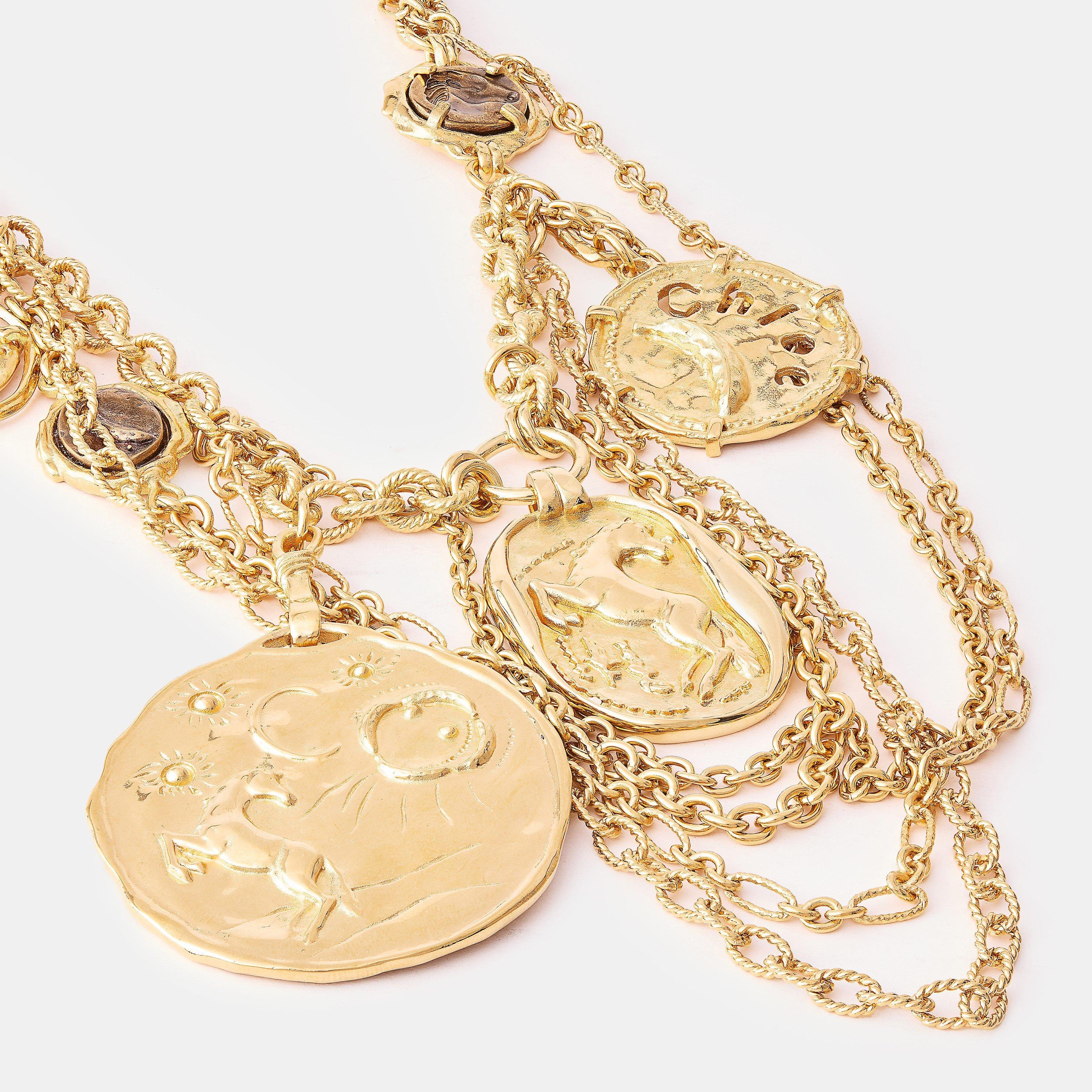 Yellow - Chloe - Chloe Coin Necklace Ld62 - 2