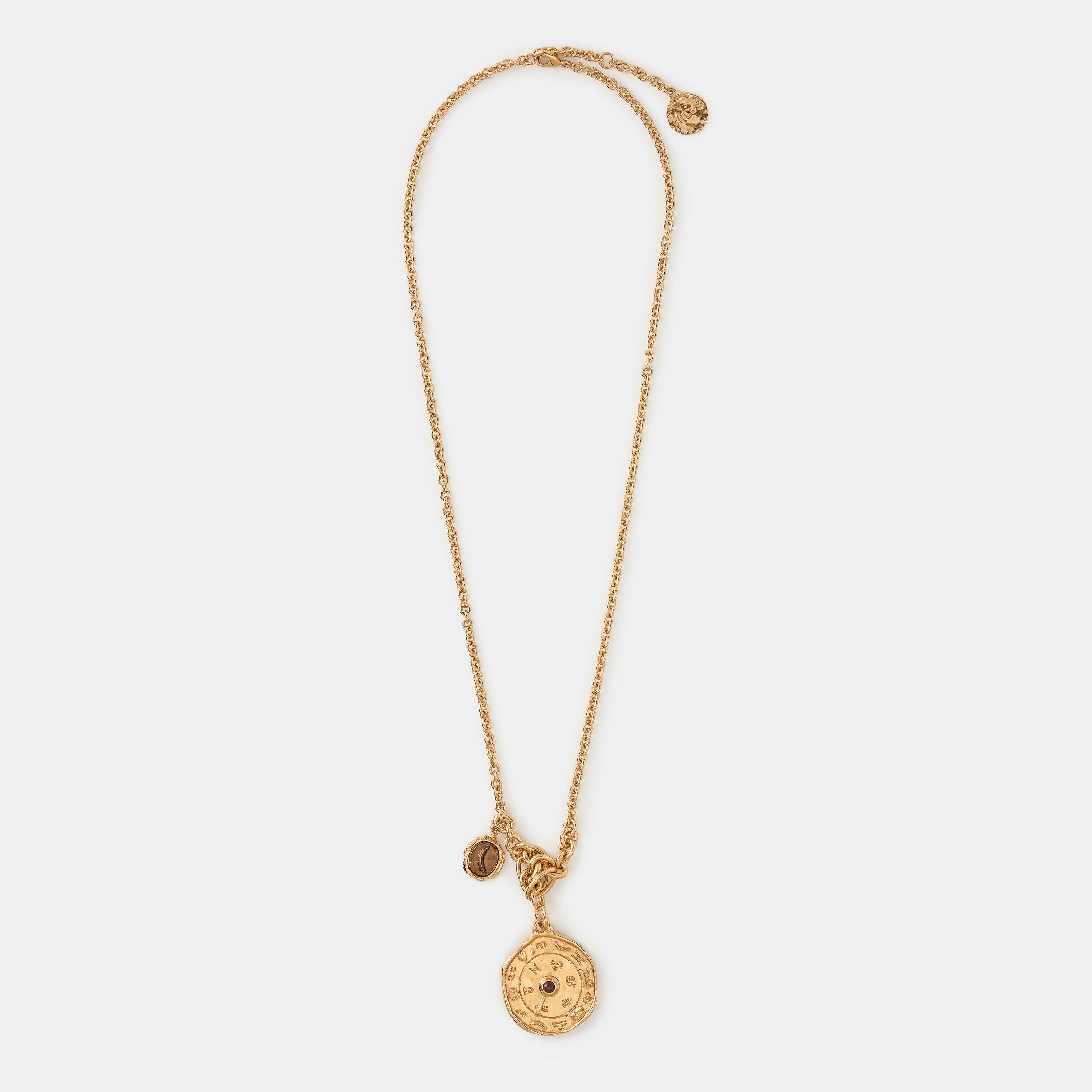 Yellow - Chloe - Women's Coin Pendant Necklace - 1