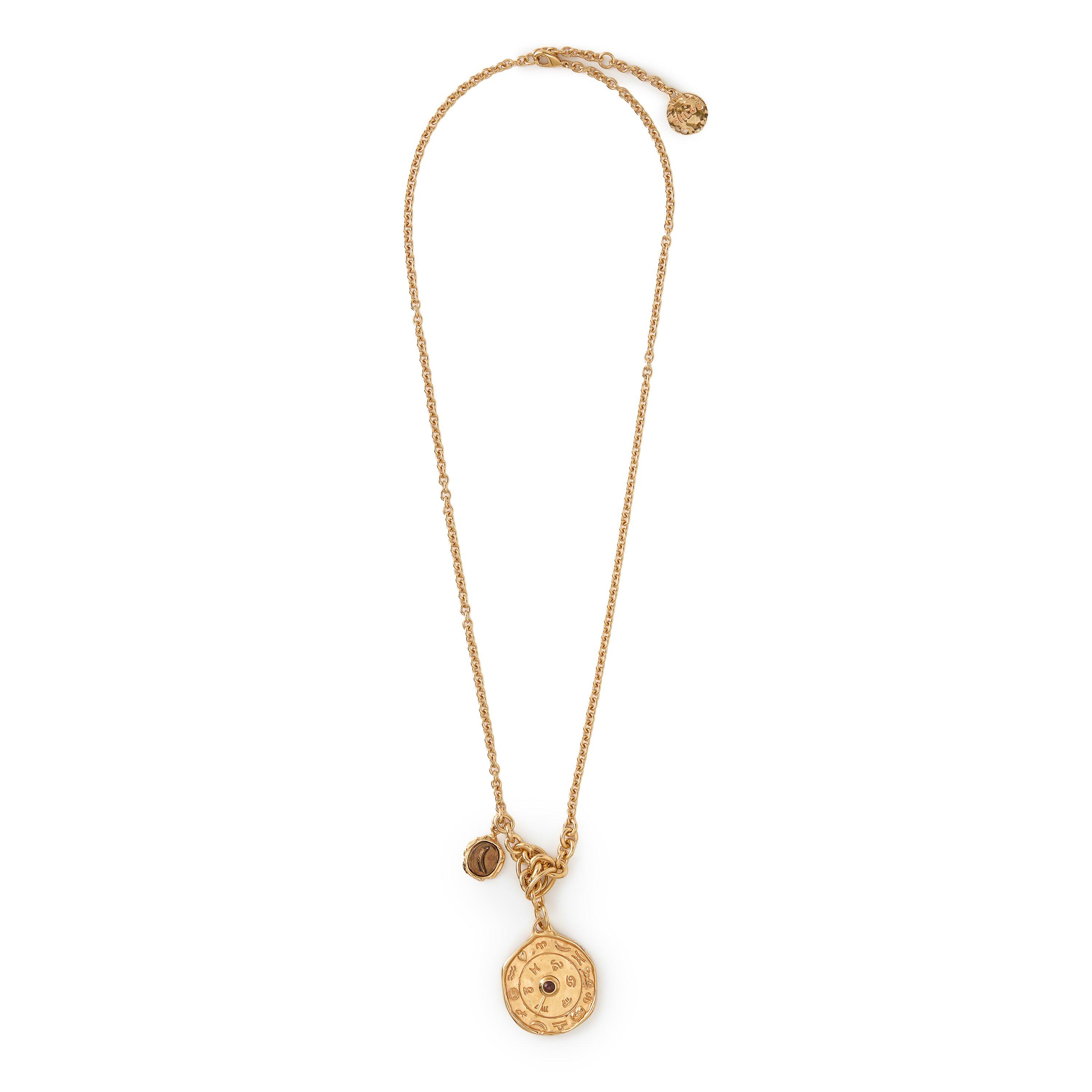 Yellow - Chloe - Women's Coin Pendant Necklace - 1