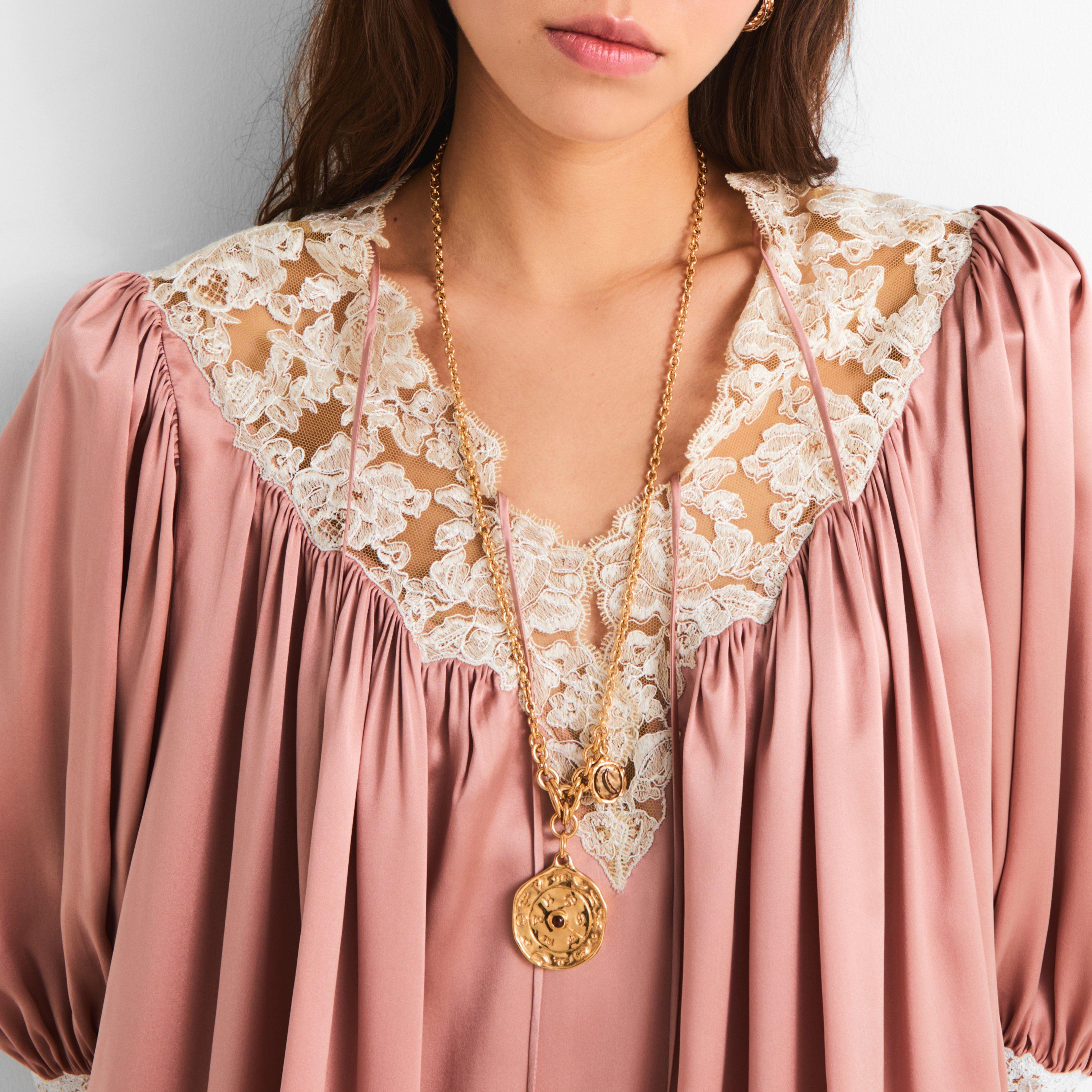 Yellow - Chloe - Women's Coin Pendant Necklace - 3