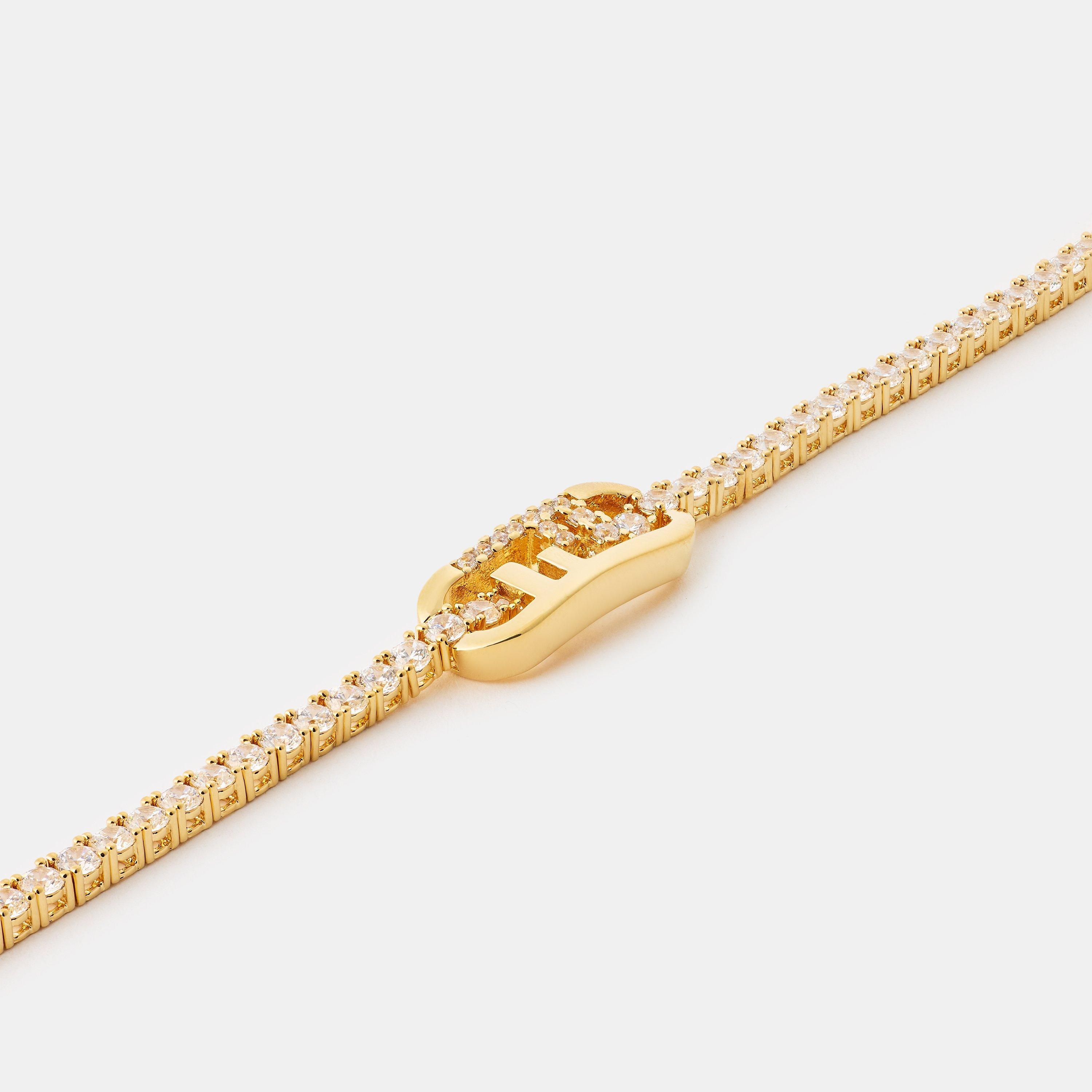 Oro Sft/Crystal - Fendi - Women's Brass Pendant Necklace - 2