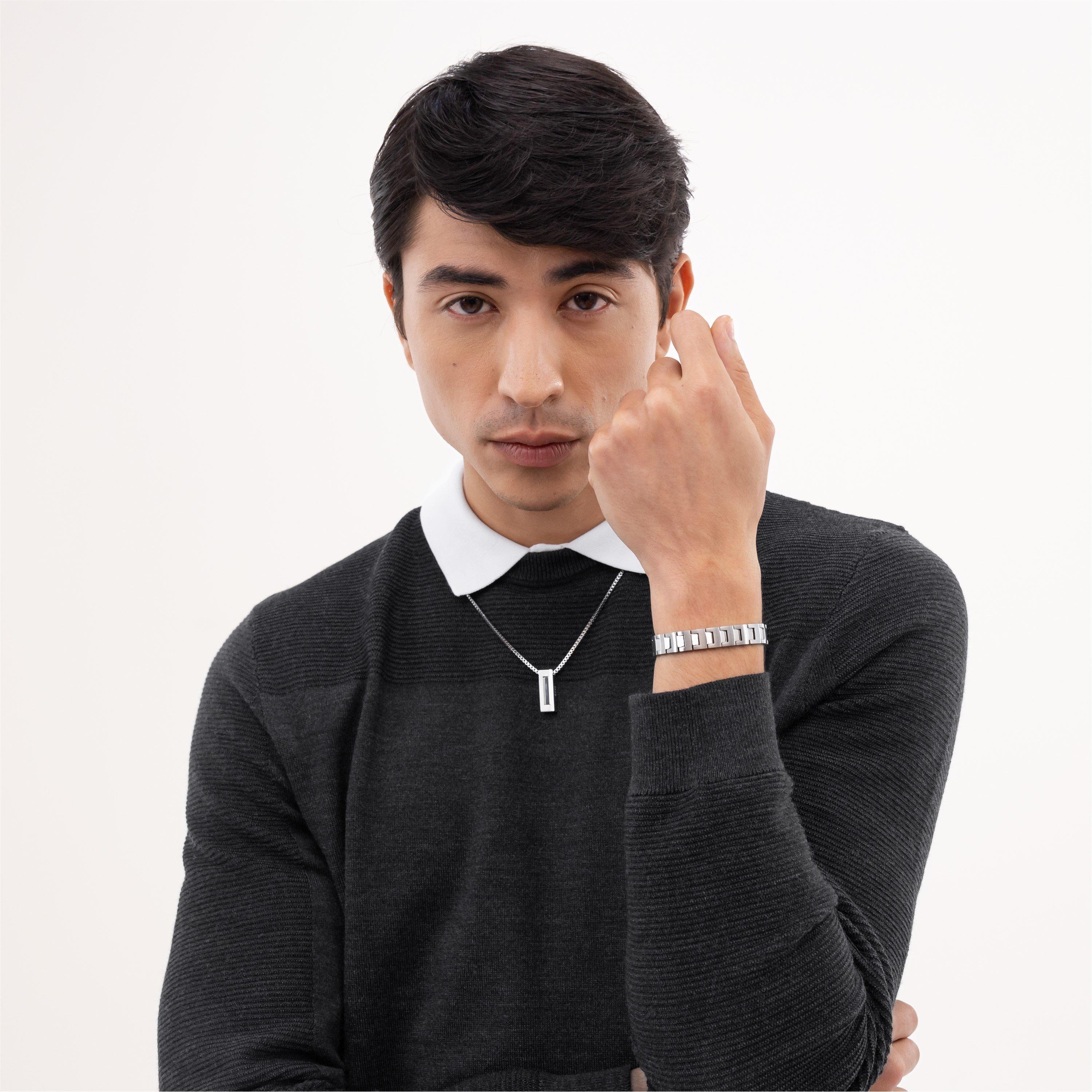 Silver - Boss - Gents BOSS Candor Bracelet - 5