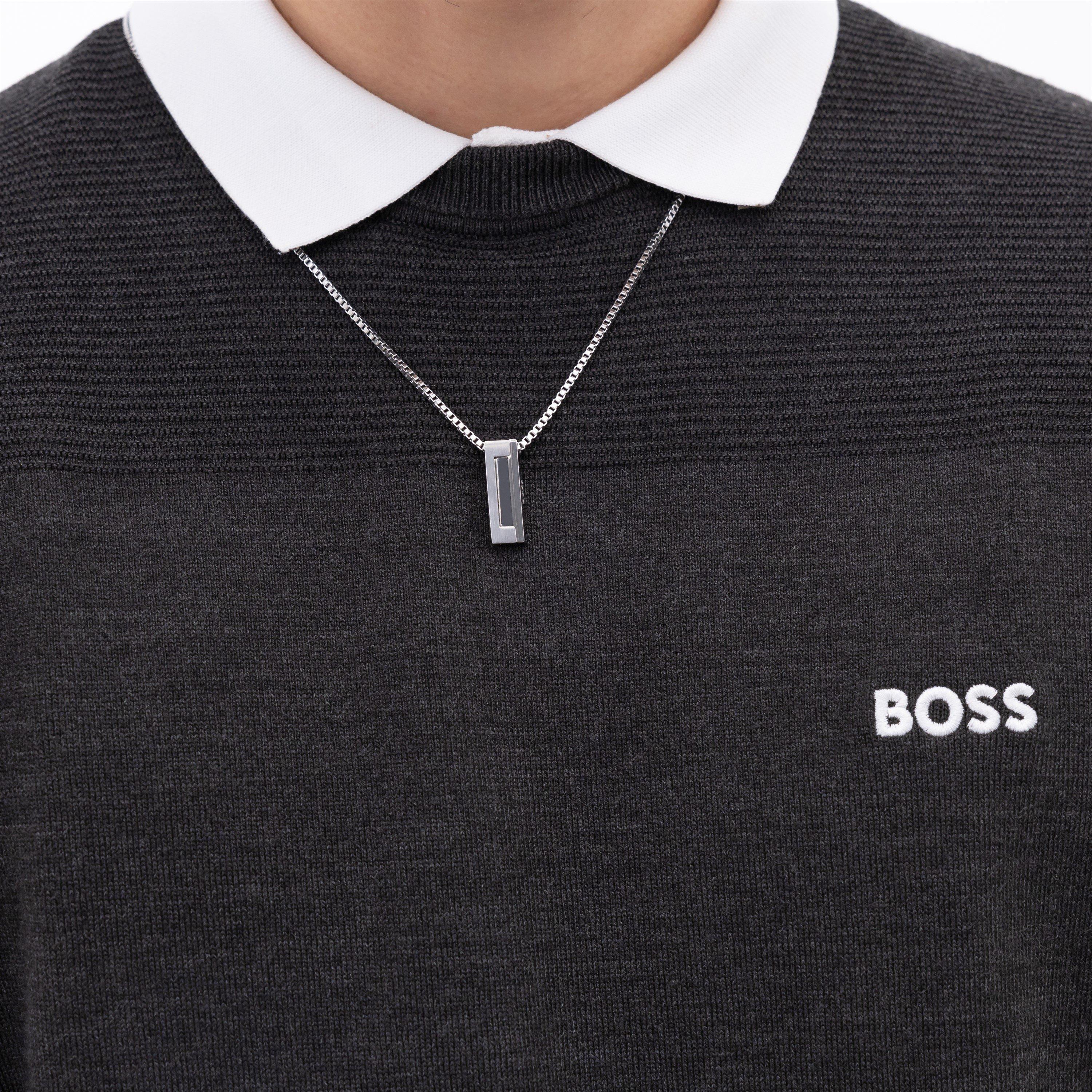 Silver - Boss - Gents BOSS Stainless Steel Candor Necklace - 5