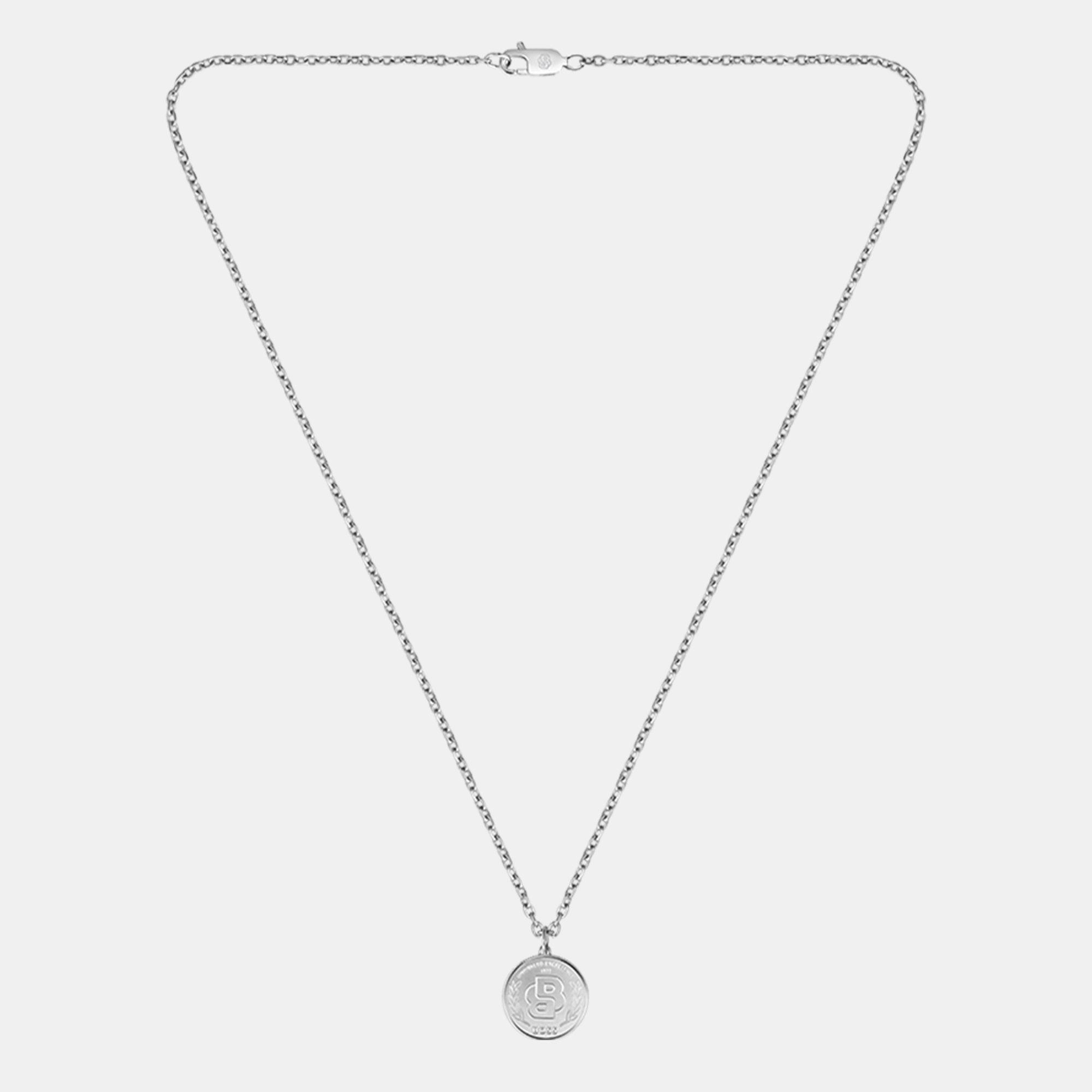 Silver - Boss - Gents BOSS Double B Medallion Necklace and Bracelet - 4