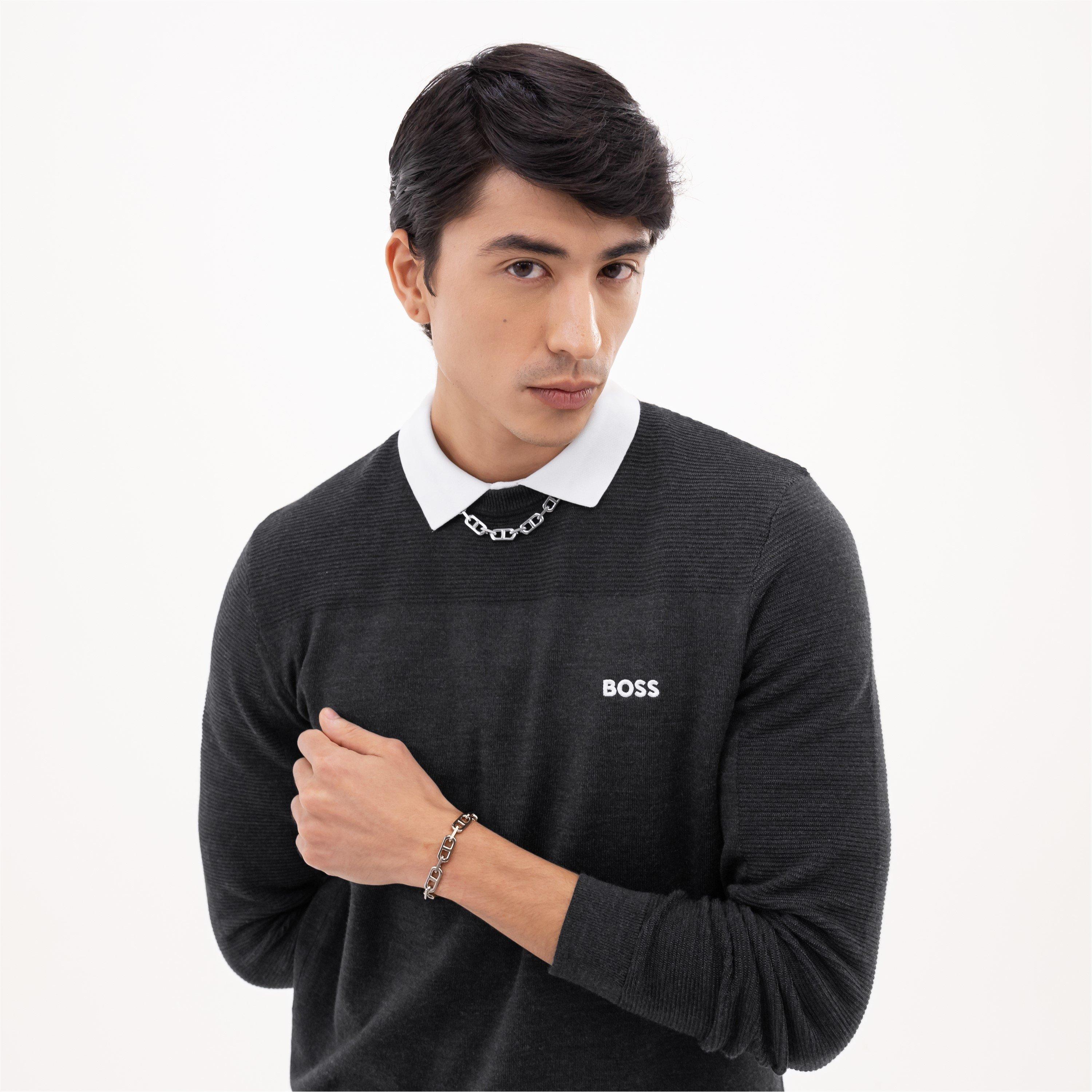 Silver - Boss - Gents BOSS Kode Chain Stainless Steel Bracelet - 3