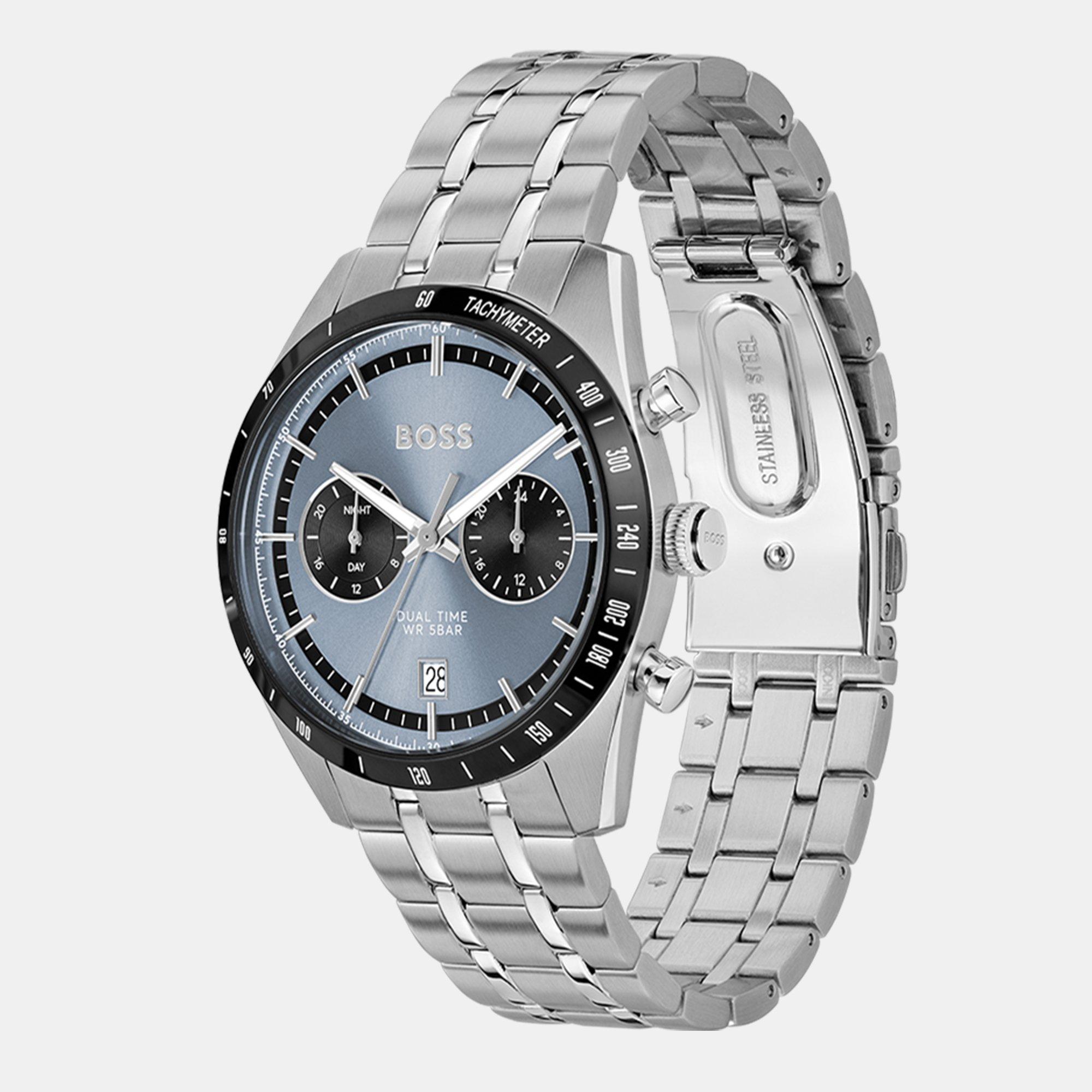 Silver - Boss - Men's TOURMASTER Analogue Quartz Watch - 2