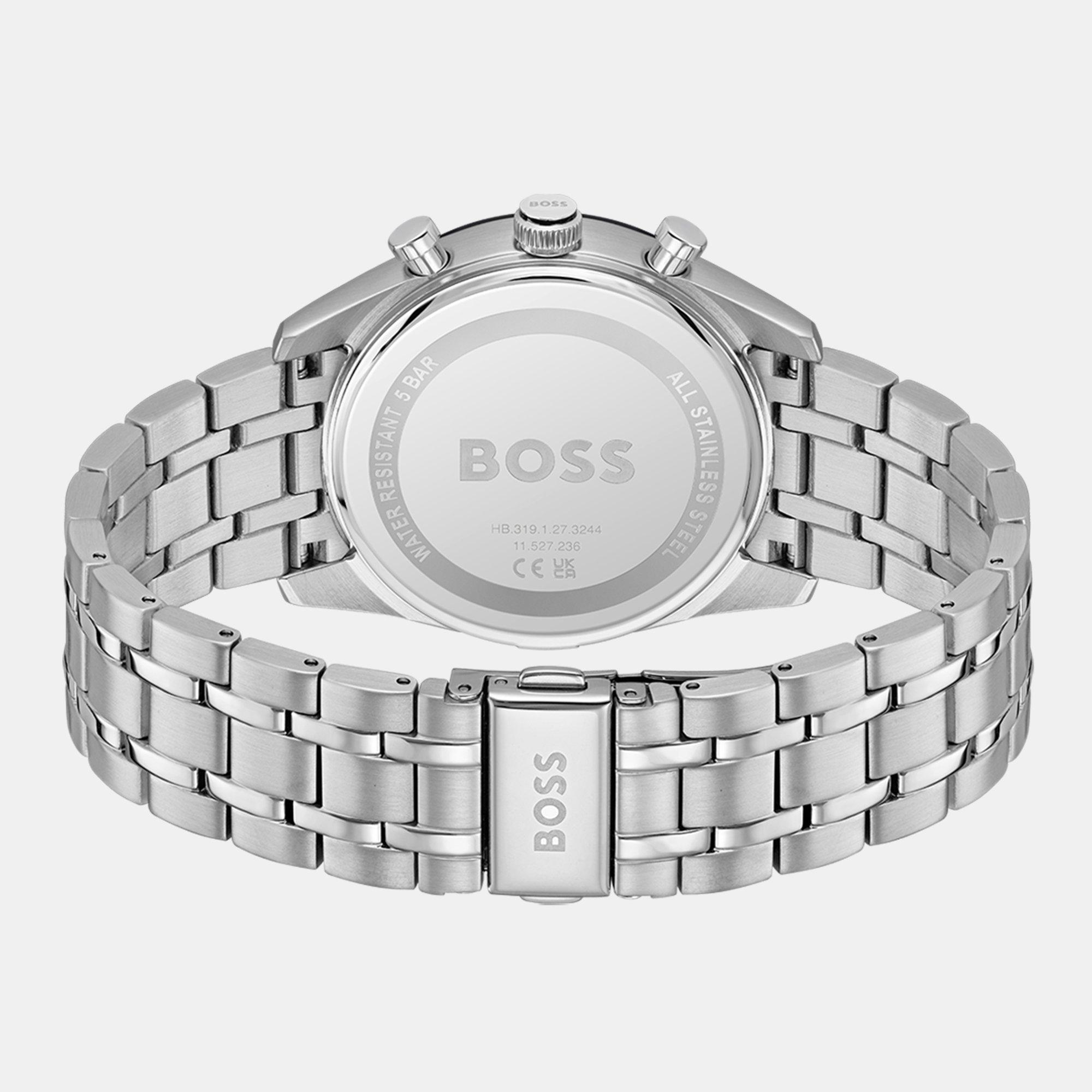 Silver - Boss - Men's TOURMASTER Analogue Quartz Watch - 3