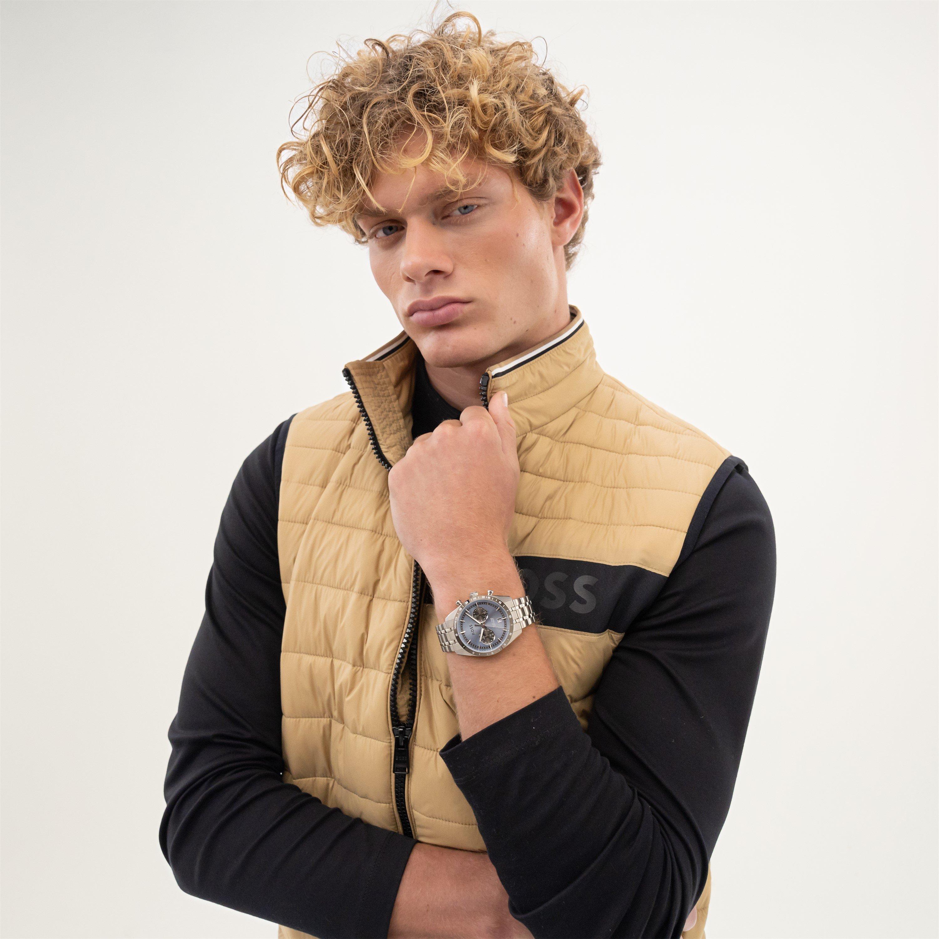 Silver - Boss - Men's TOURMASTER Analogue Quartz Watch - 4