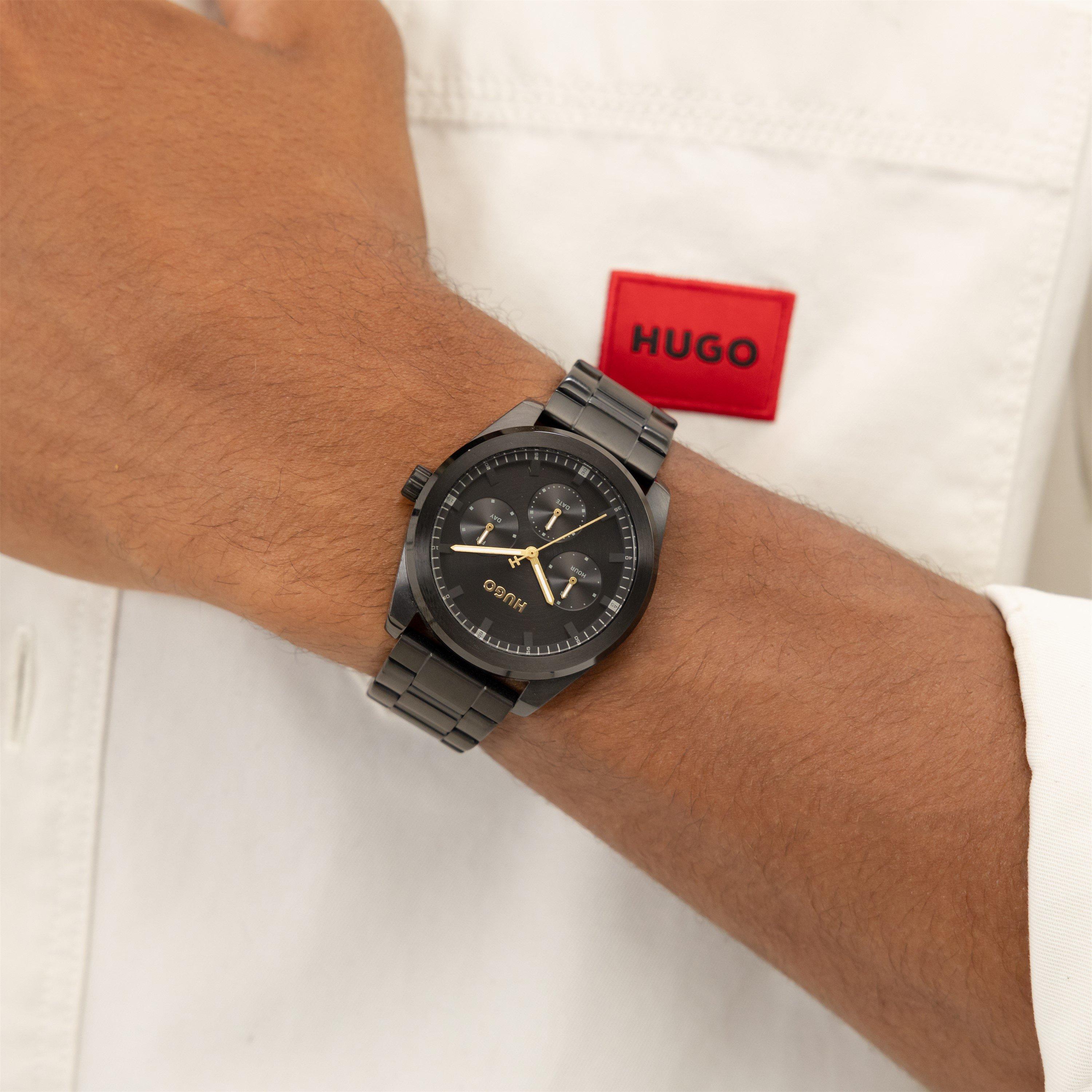 Black - Hugo - Gents HUGO #BRIGHT SPORT Bracelet Watch - 3