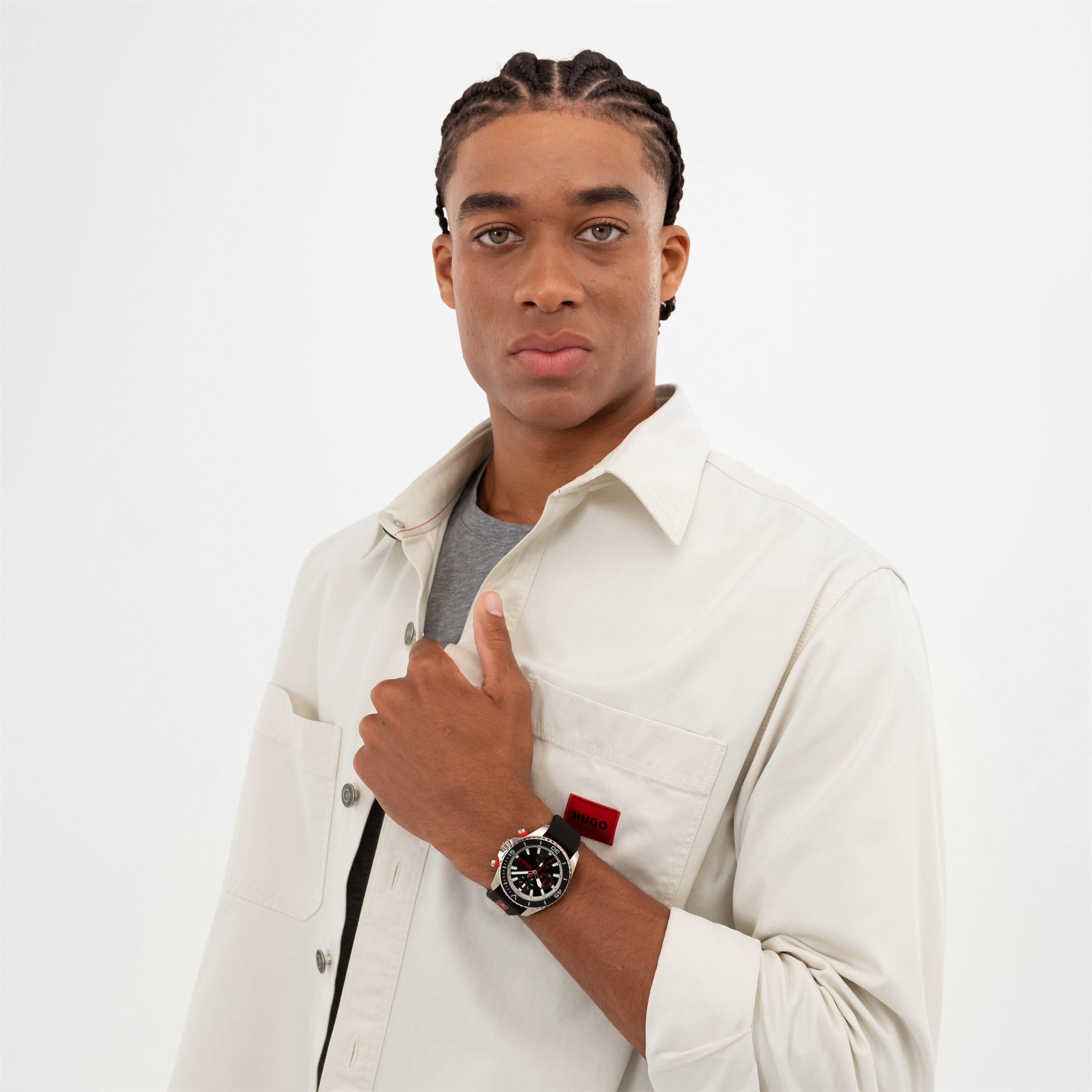 Black - Hugo - Gents HUGO #DIVE Watch - 7