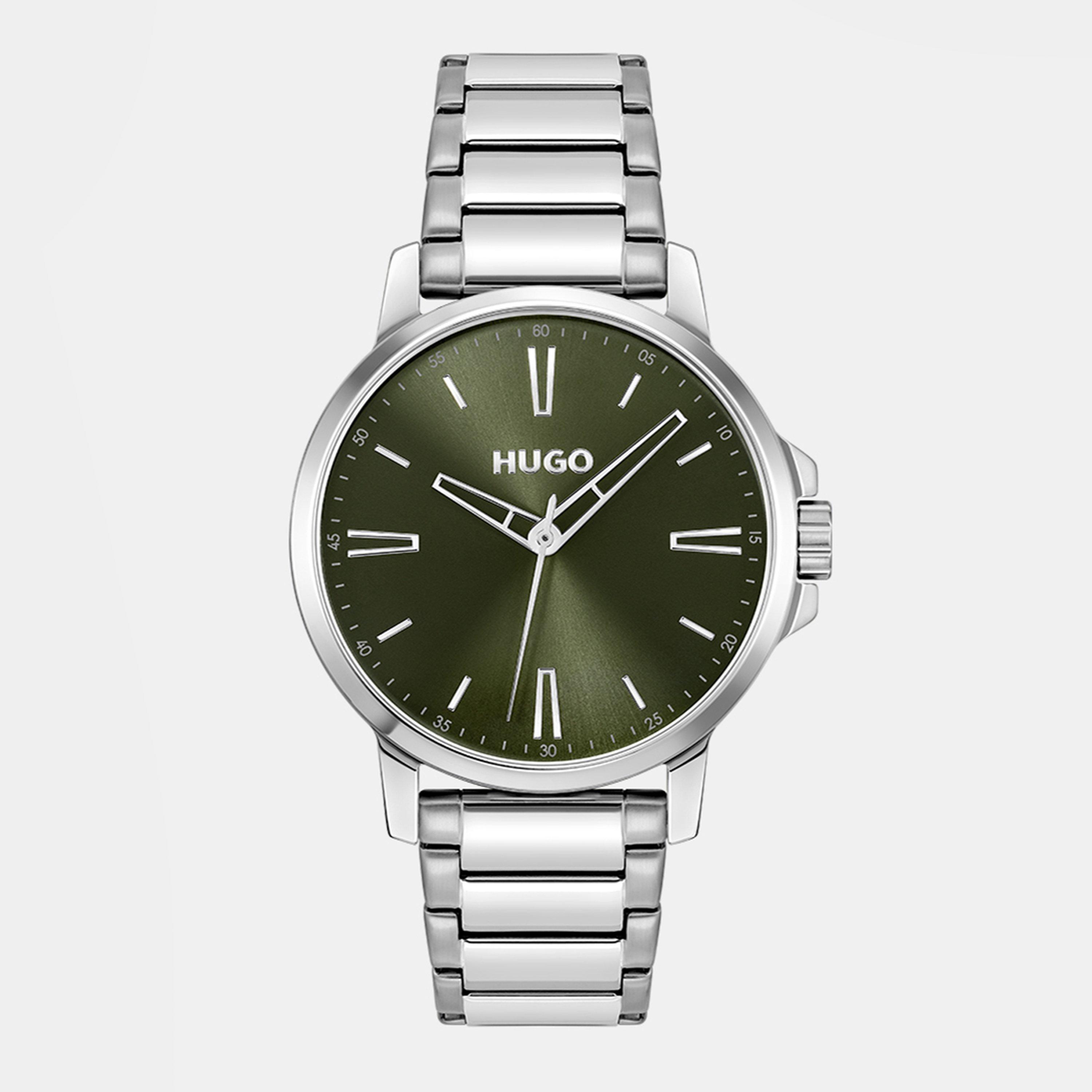 Hugo Gents HUGO #SMOOTH Stainless Steel Bracelet Watch - Silver