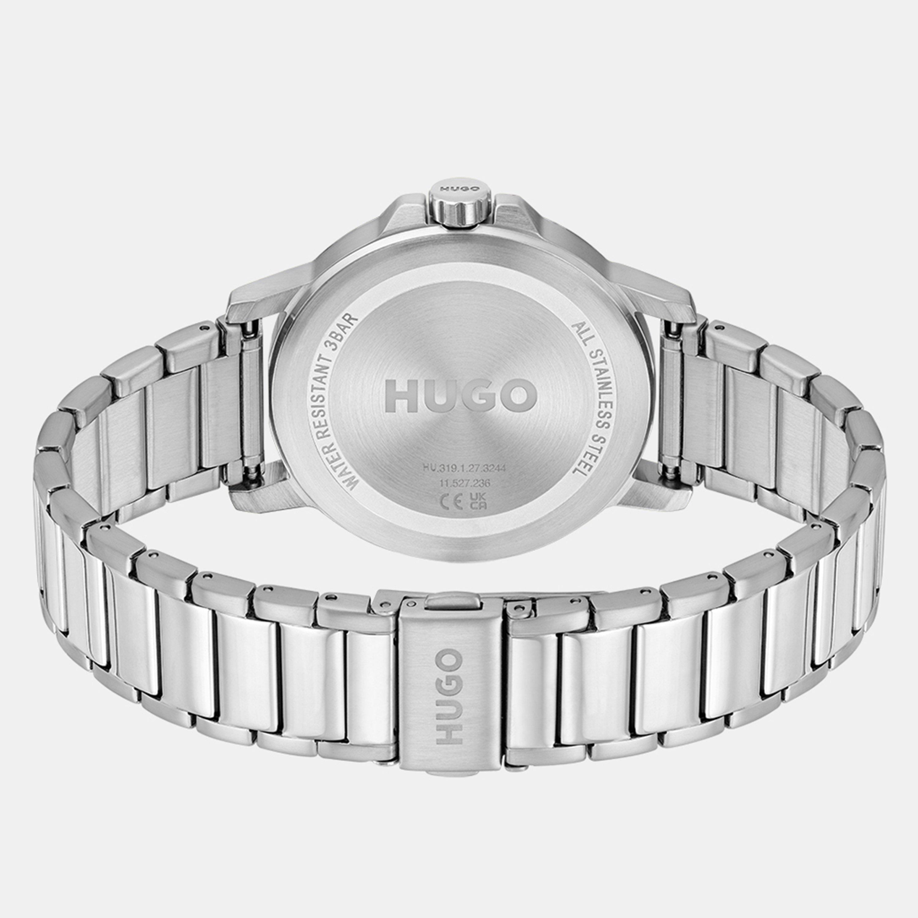 Silver - Hugo - Gents HUGO #SMOOTH Stainless Steel Bracelet Watch - 2