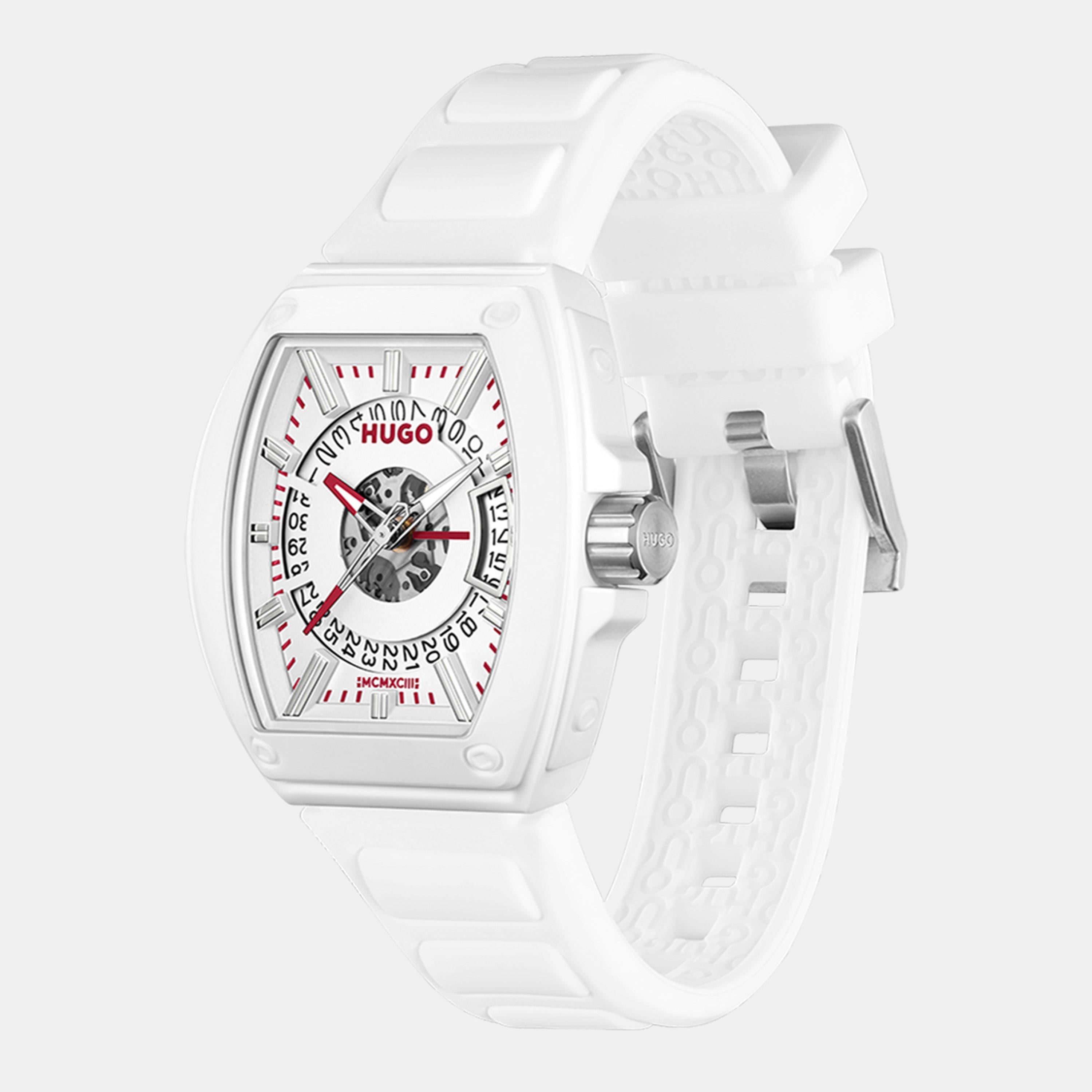 White - Hugo - Gents HUGO #ICON Watch - 4