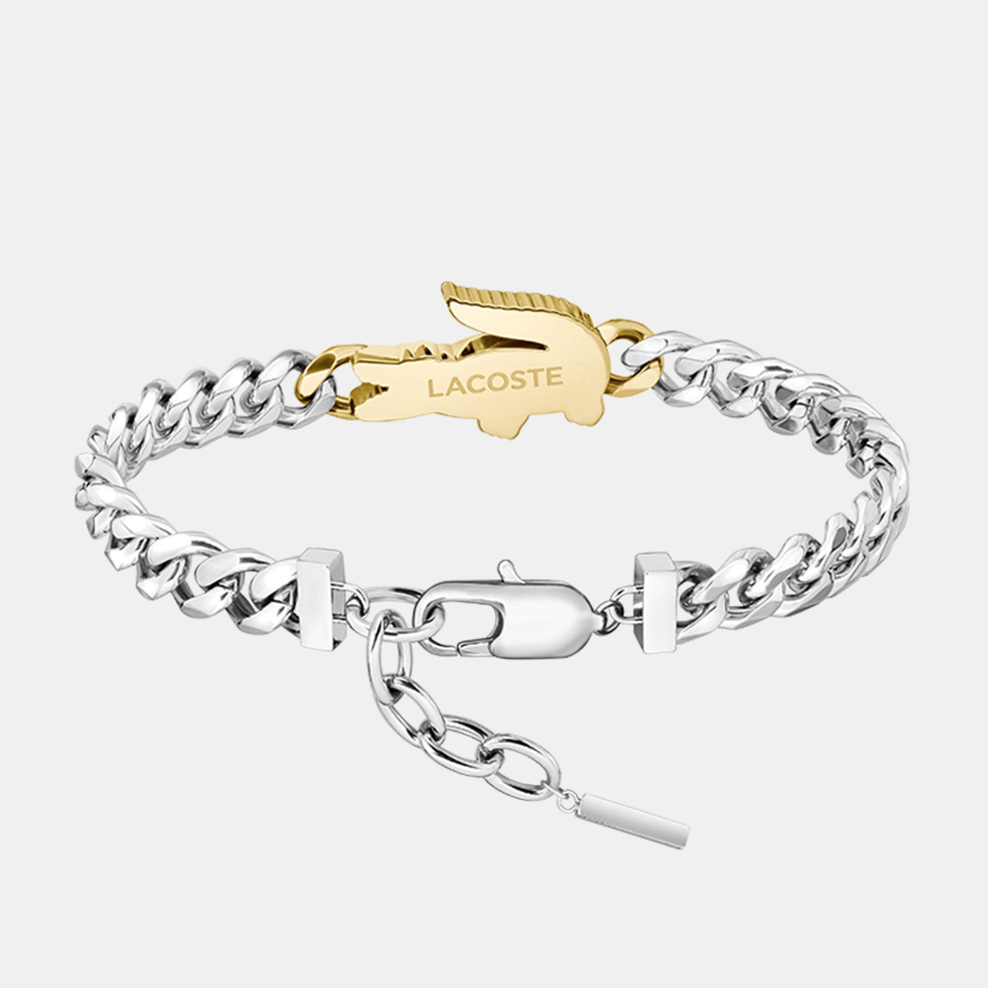Prata - Lacoste - Mens Arthor Crocodile Curb Chain Bracelet - 2