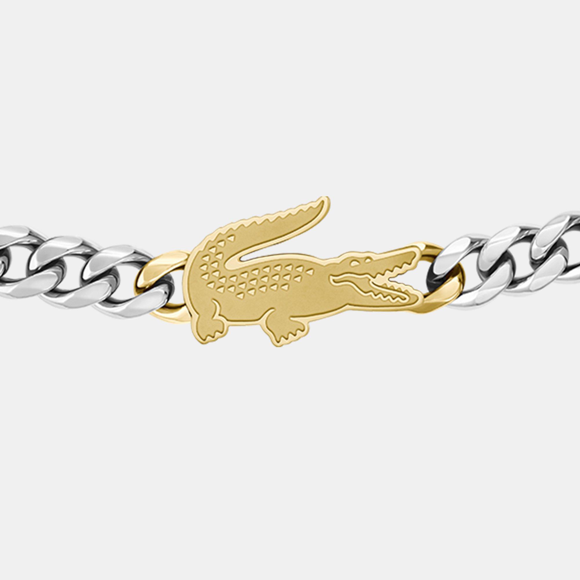 Prata - Lacoste - Mens Arthor Crocodile Curb Chain Bracelet - 3