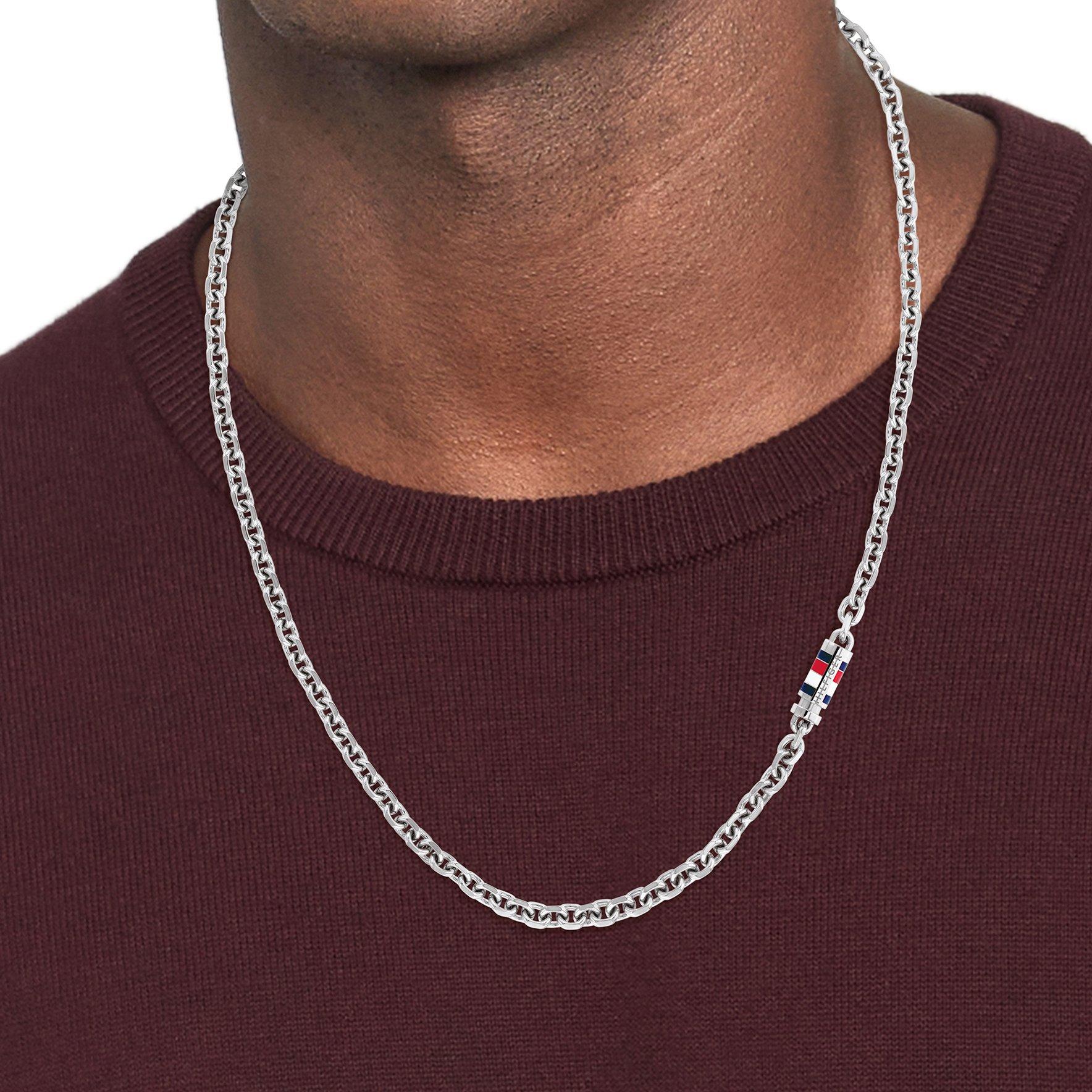 Silver - Tommy Hilfiger - Tommy Hilfiger Men’s Chain Necklace - 3
