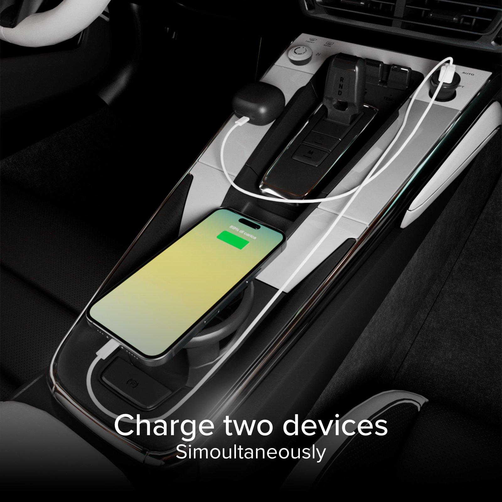 Black - SBS - In-car Battery charger USB Type-C & USB type A - 6