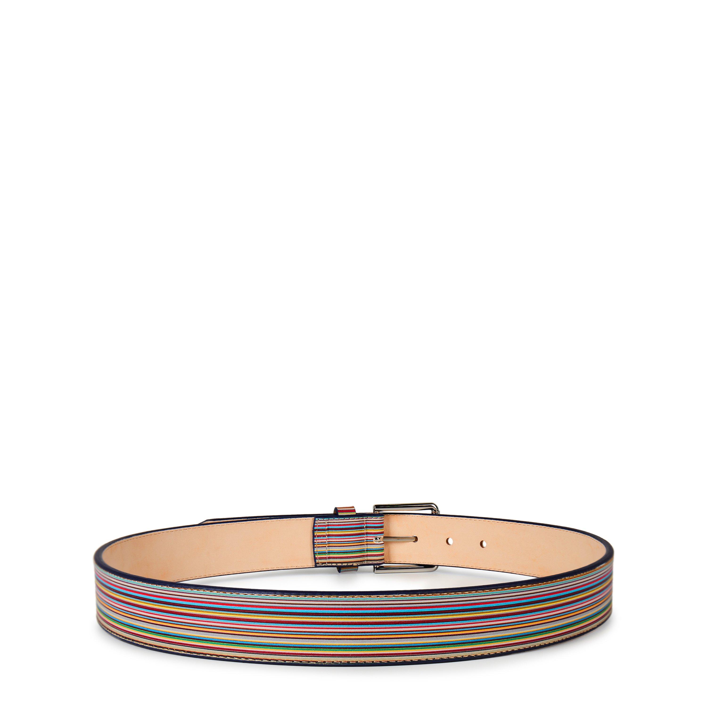 Paul Smith Stripe Leather Belt Leather Belt FRASERS