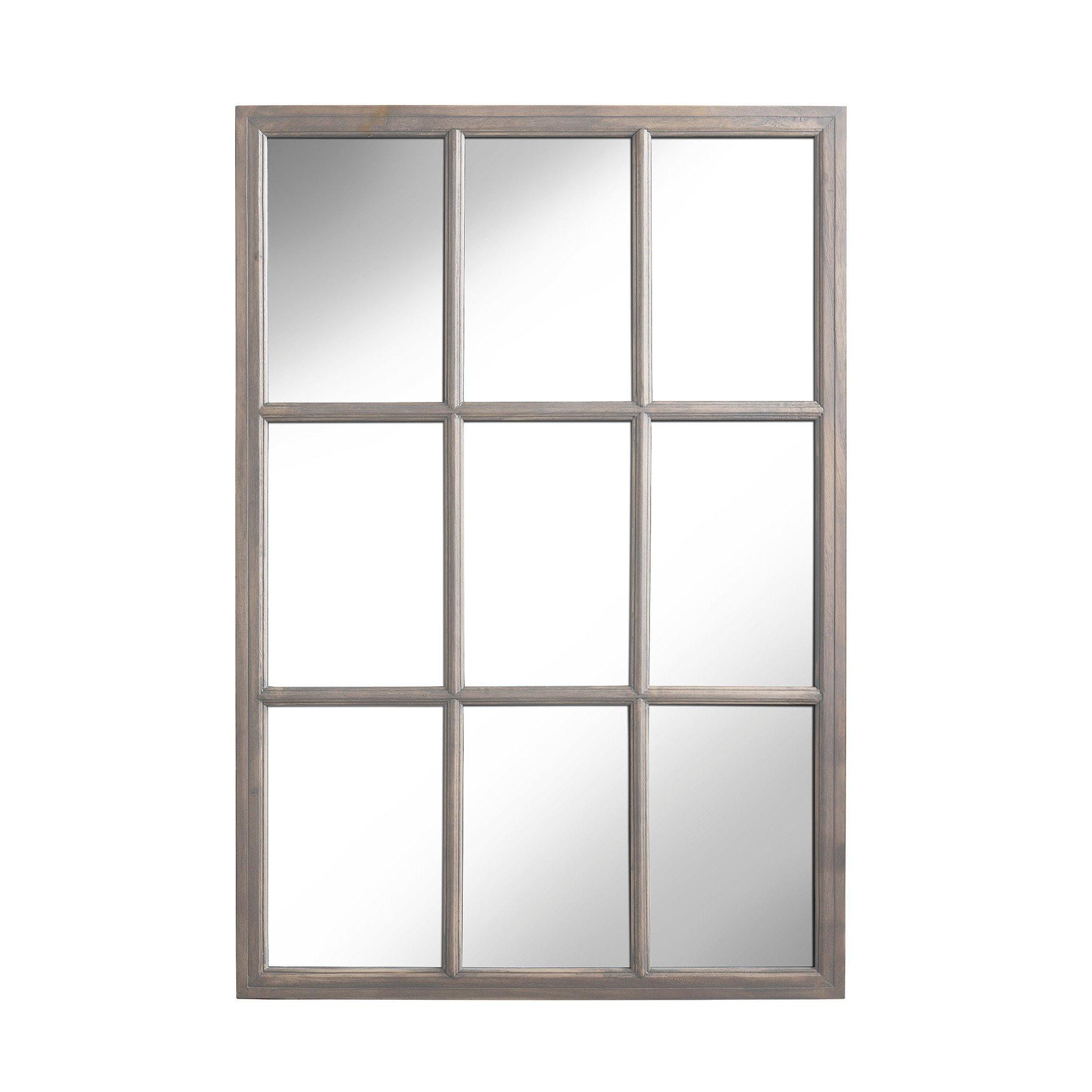 Grey - Nestwell - Austin Large Wooden Multi Panelled Wall Mirror - 1