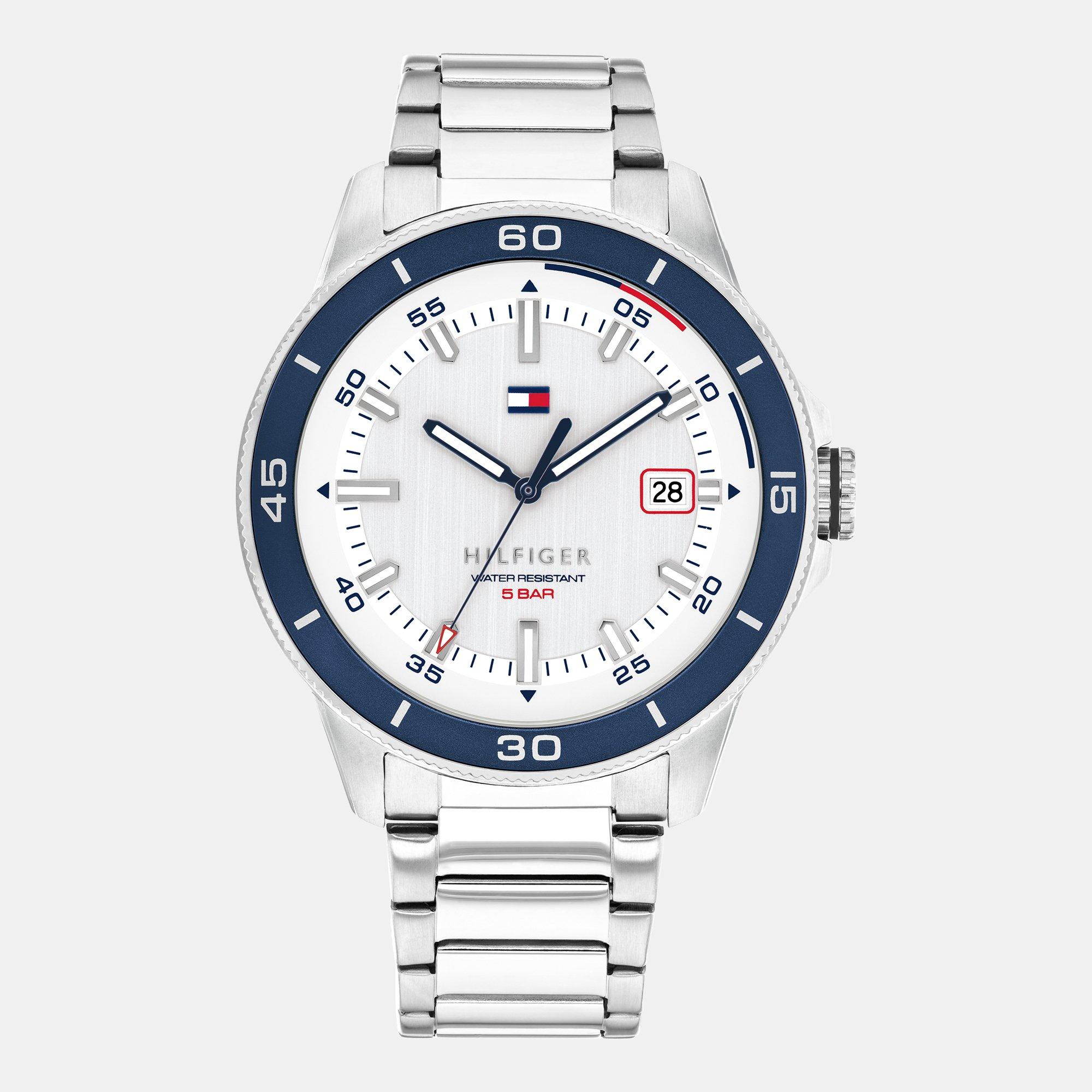 Silver - Tommy Hilfiger - Mens Stainless Steel Bracelet Watch - 1