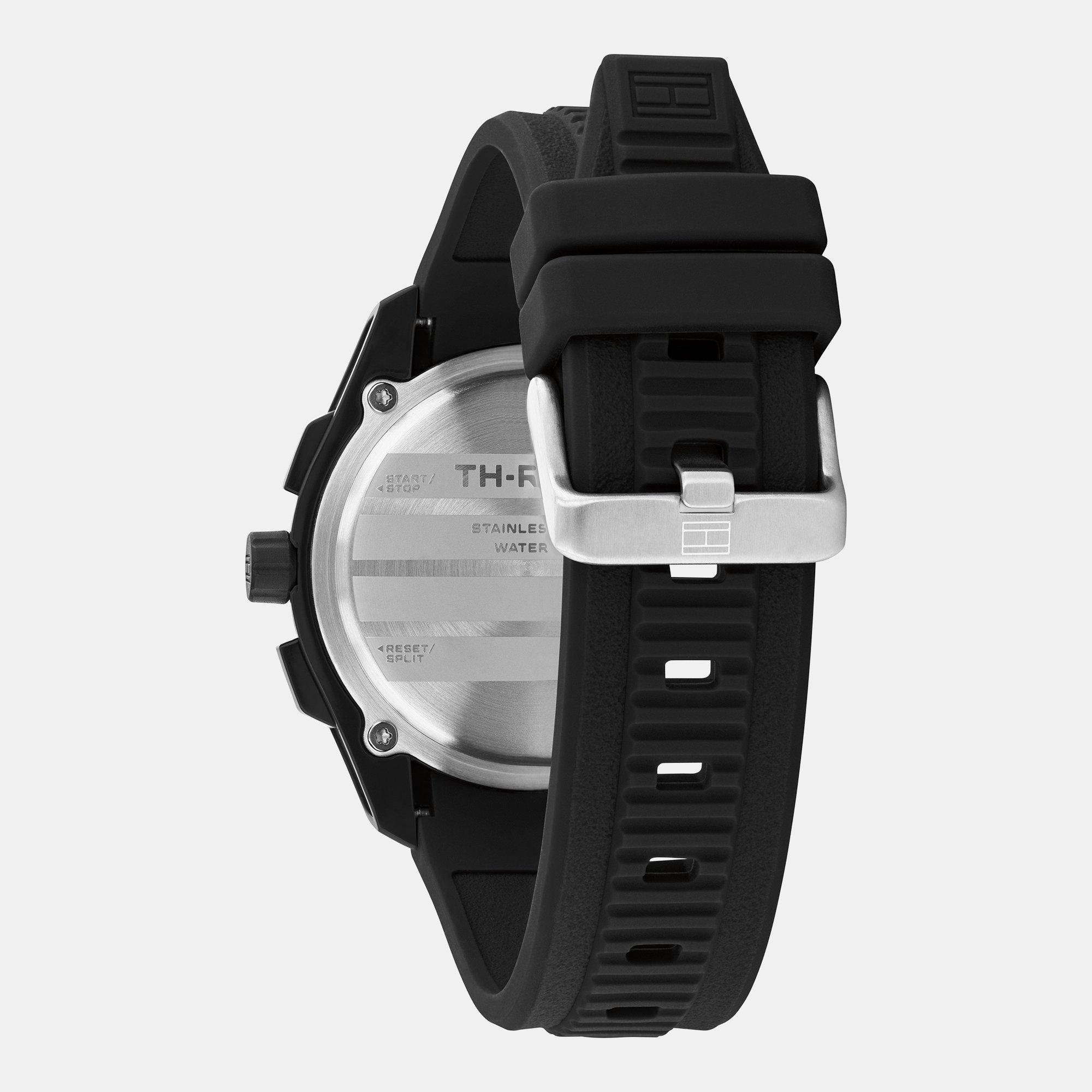 Black - Tommy Hilfiger - Mens Regatta Silicone Watch - 3