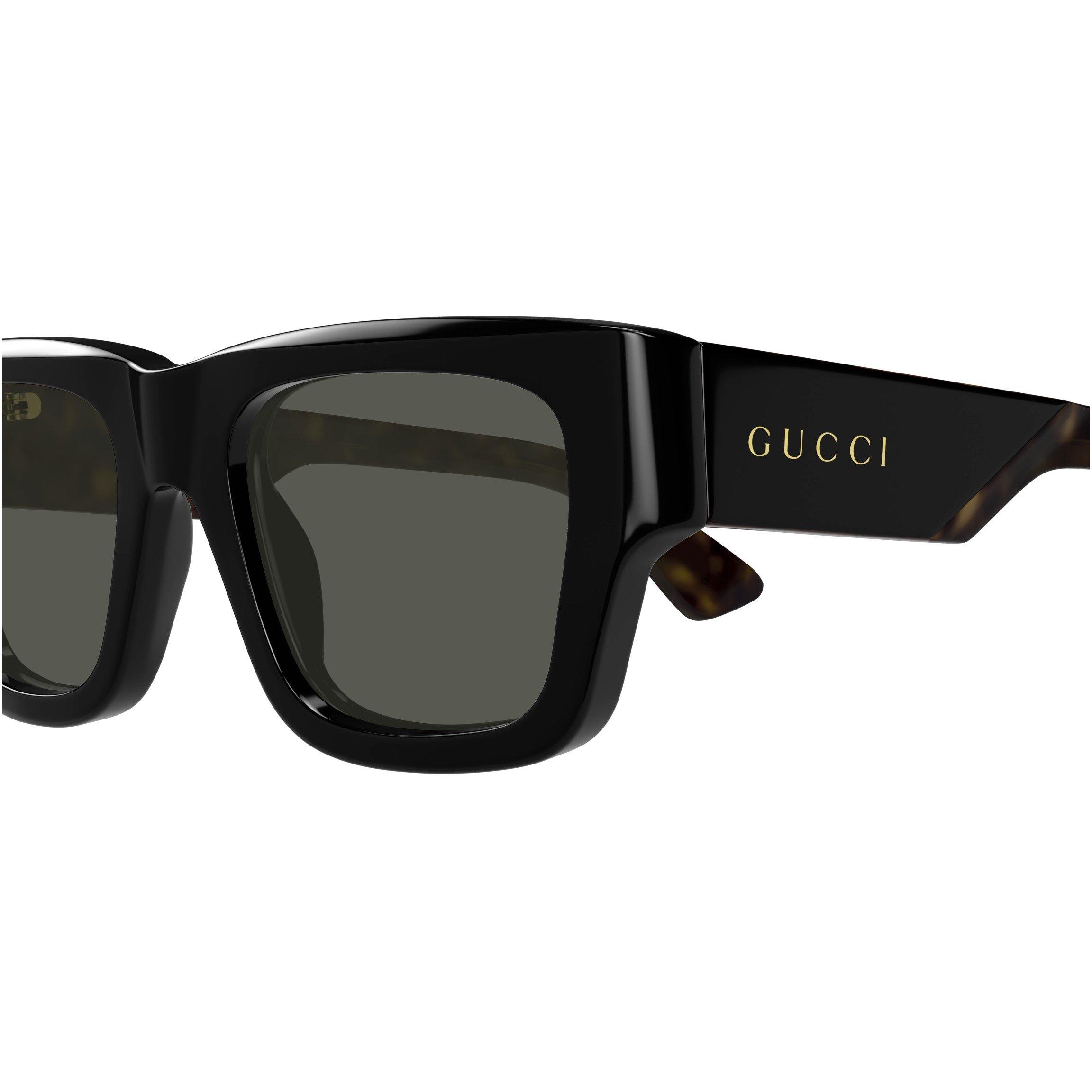 Blck/Hvan/Grey - Gucci - Square Full Rim Sunglasses - 5