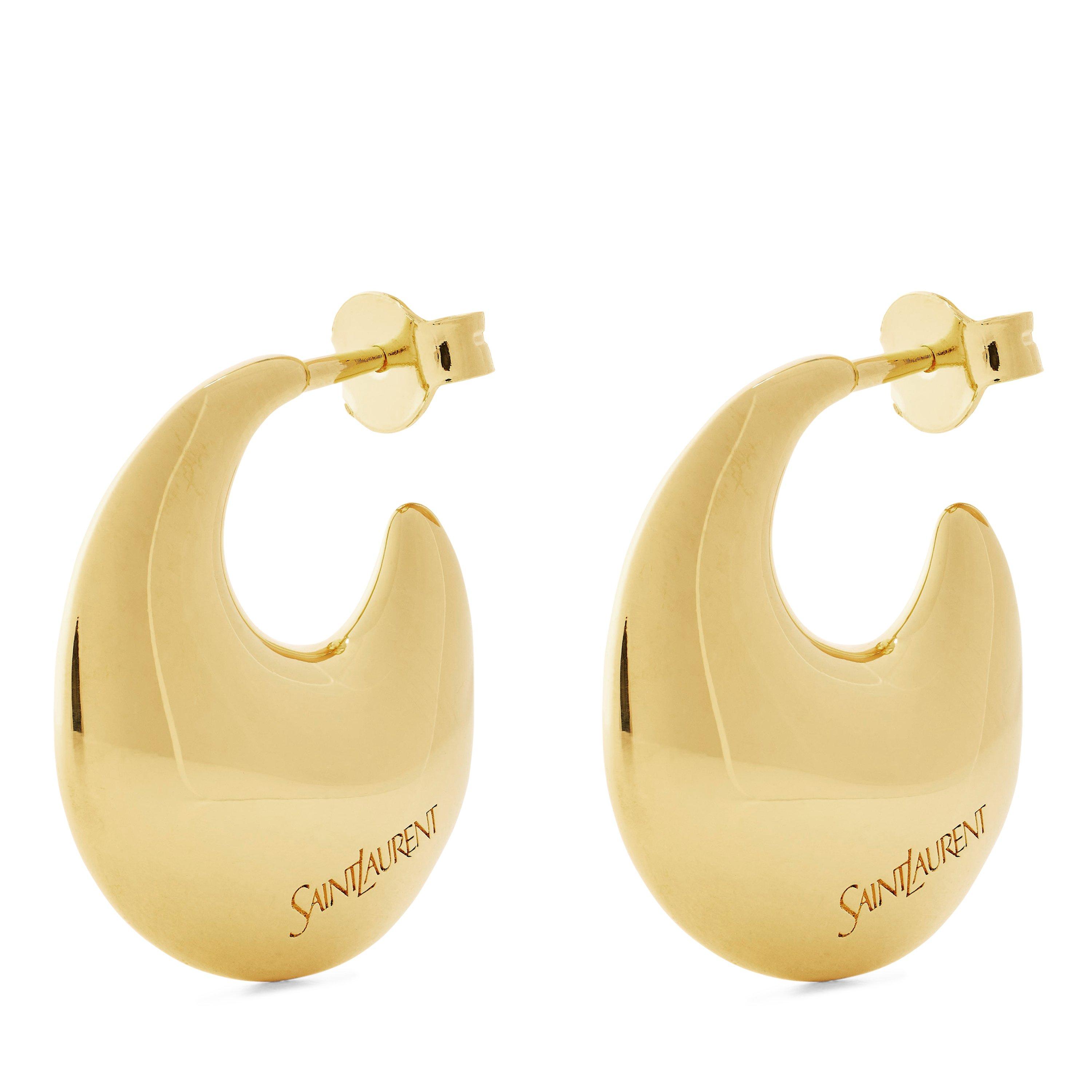 Saint Laurent Women's Hoop Earrings - Dore